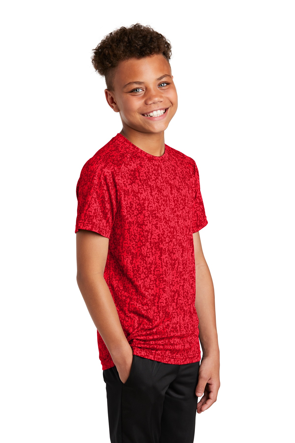 Sport-Tek Youth Digi Camo Tee. YST460