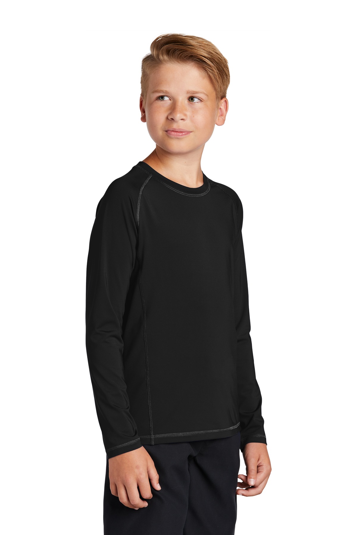 Sport-Tek Youth Long Sleeve Rashguard Tee. YST470LS