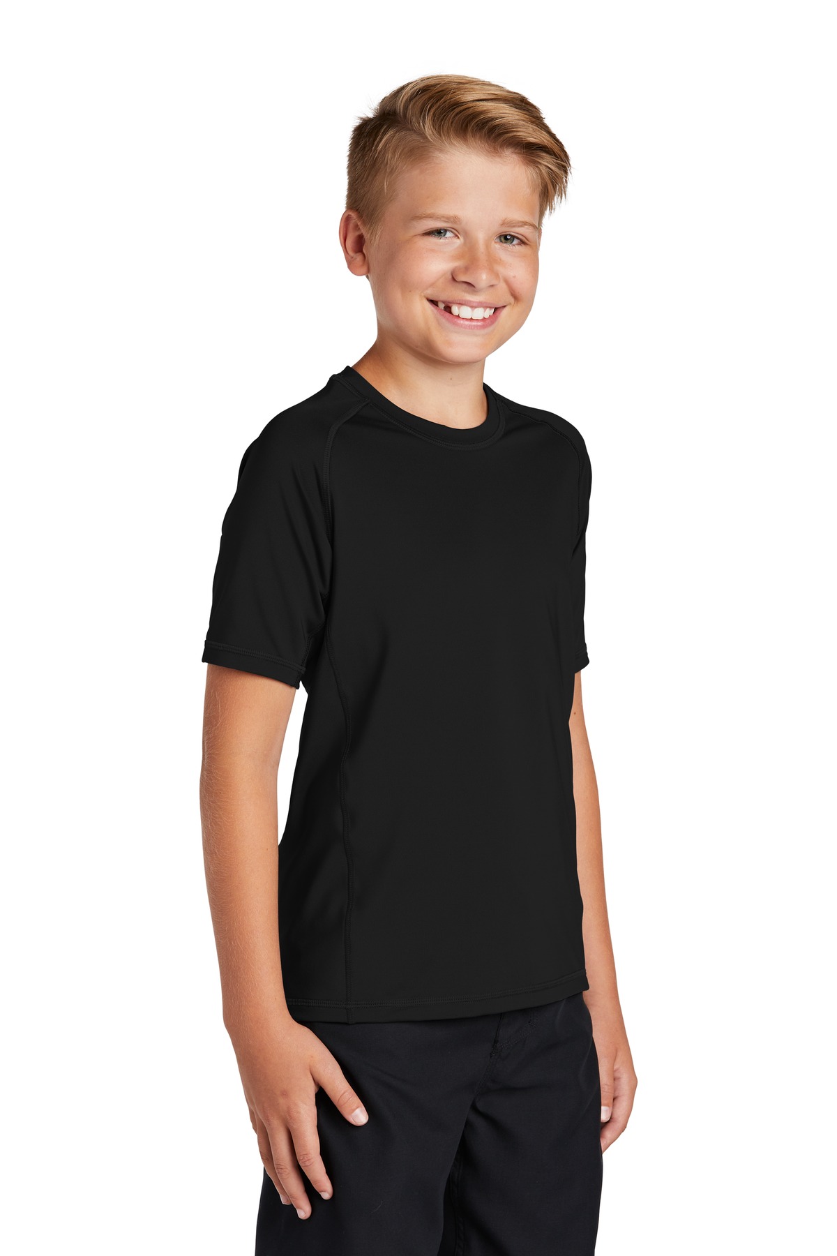 Sport-Tek Youth Rashguard Tee. YST470
