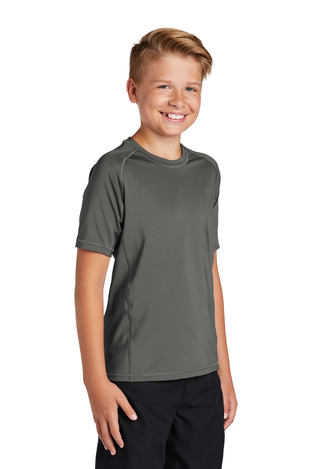 Sport-Tek Youth Rashguard Tee. YST470