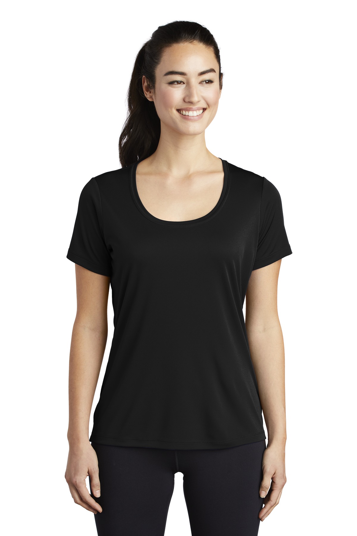 Sport-Tek Activewear Ladies-T-Shirts for Hospitality ® Ladies Posi-UV Pro Scoop Neck Tee.-Sport-Tek