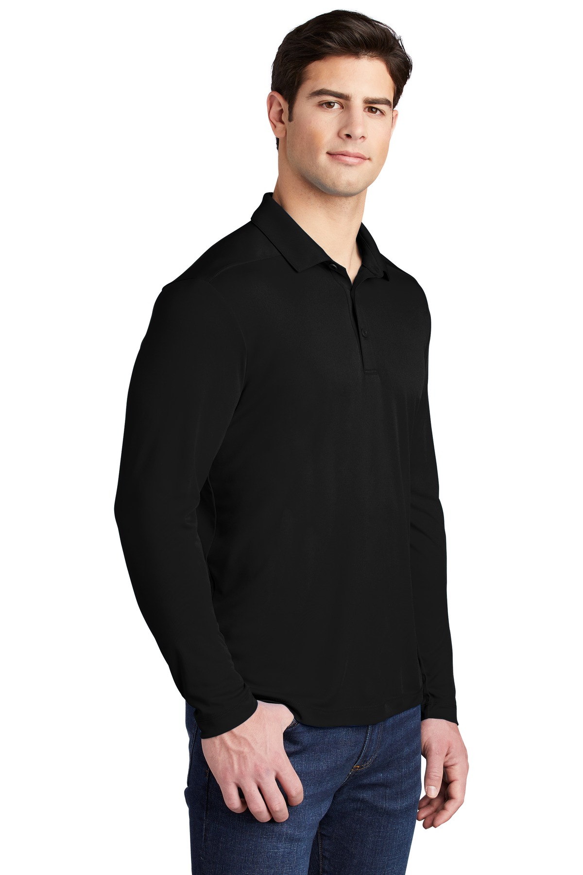 Sport-Tek Posi-UV Pro Long Sleeve Polo. ST520LS