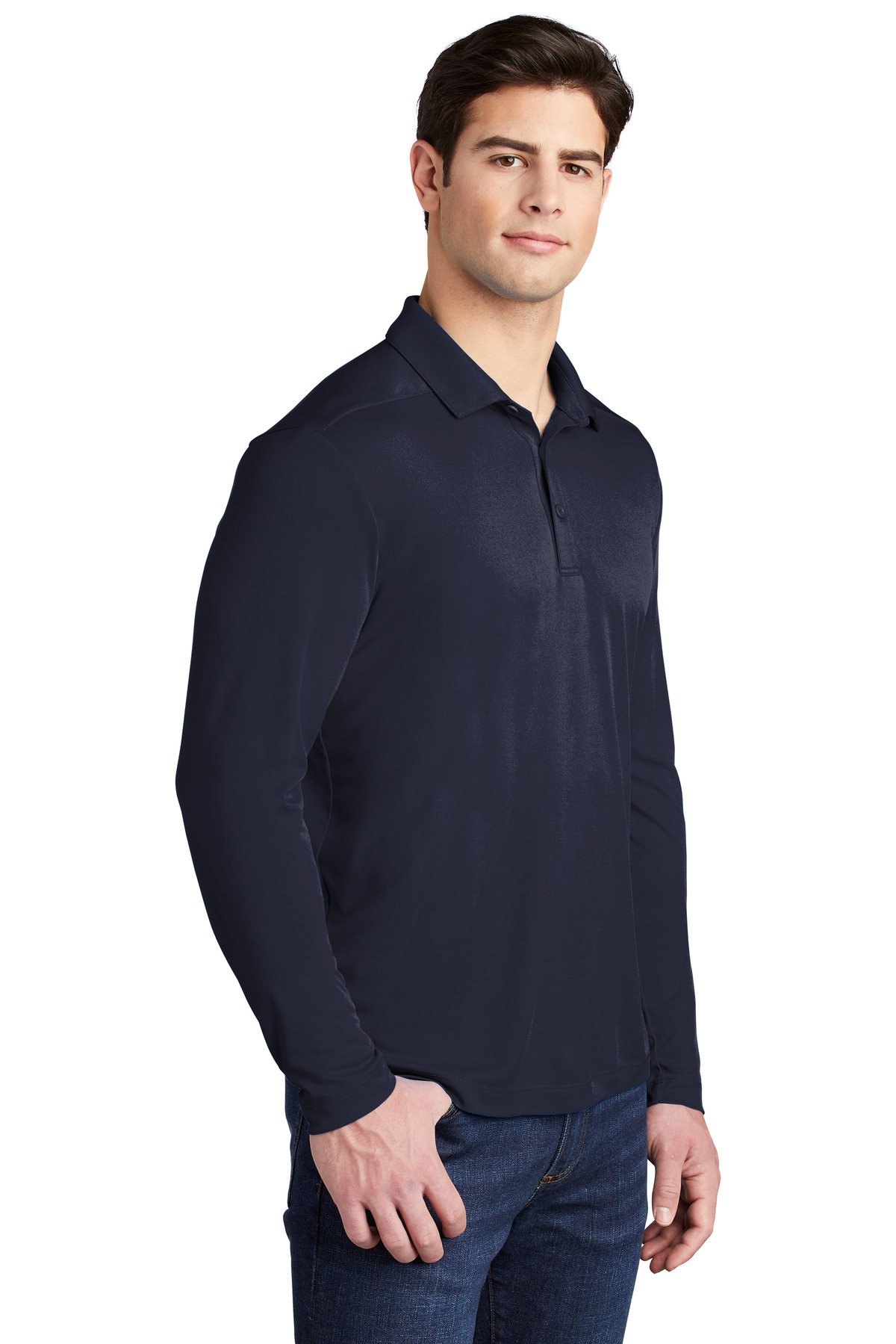 Sport-Tek Posi-UV Pro Long Sleeve Polo. ST520LS