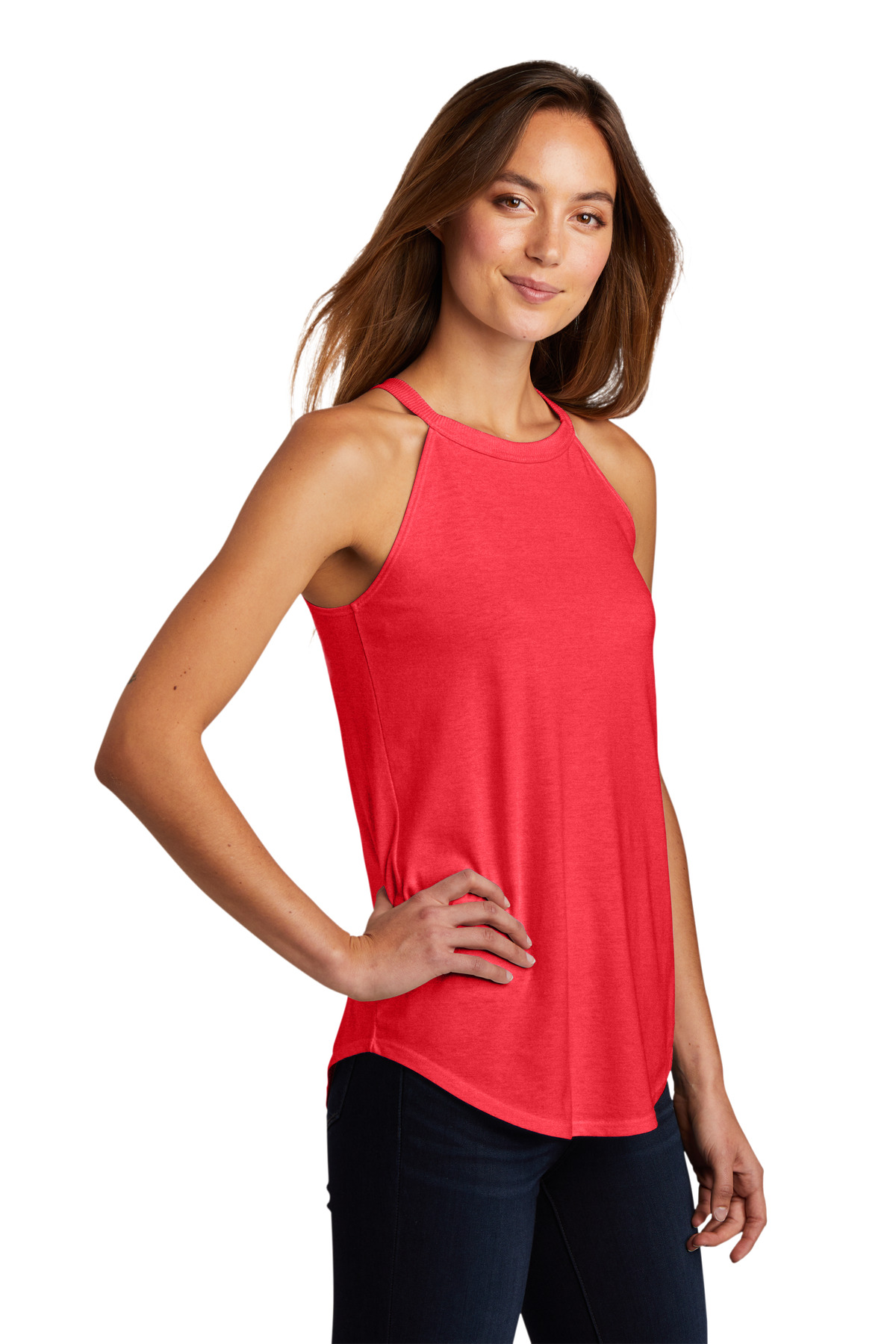 District Women's Perfect Tri Rocker Tank. DT137L