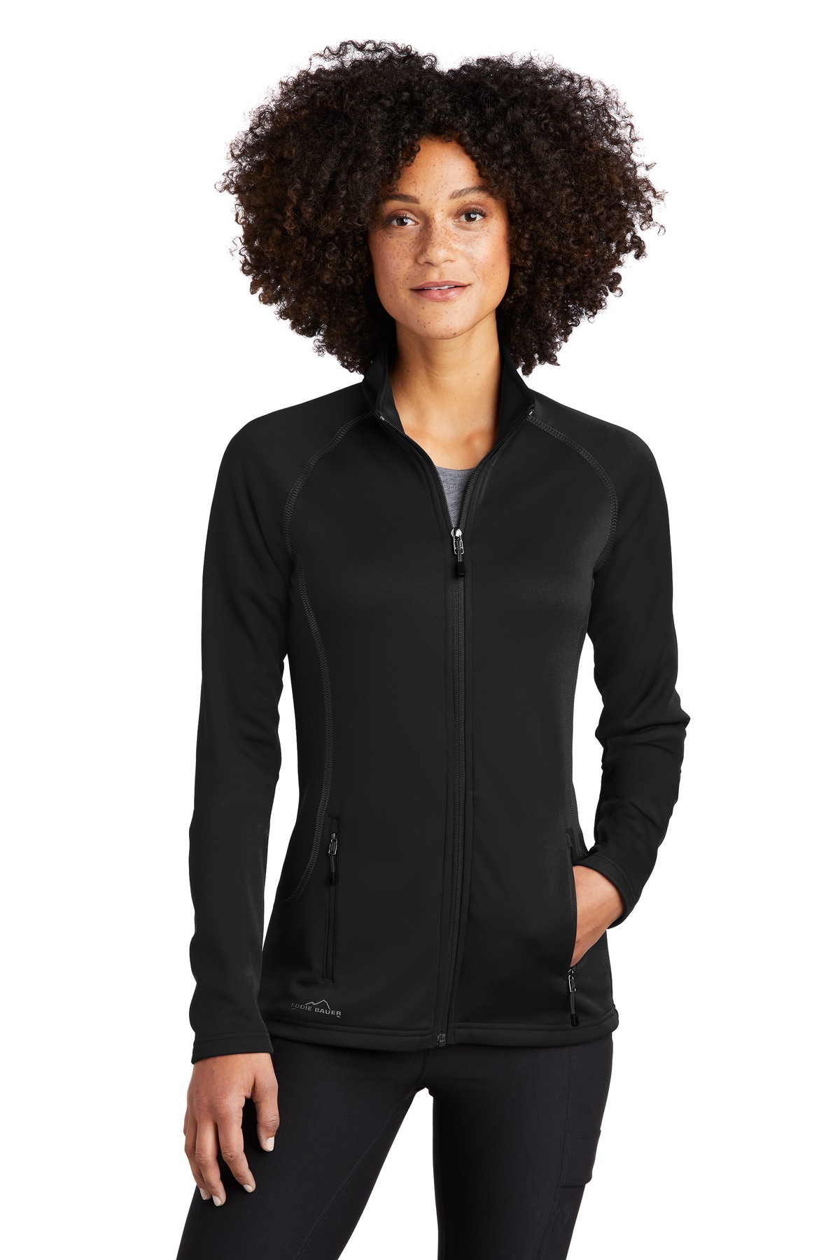 Eddie Bauer Ladies Smooth Fleece Base Layer Full-Zip. EB247