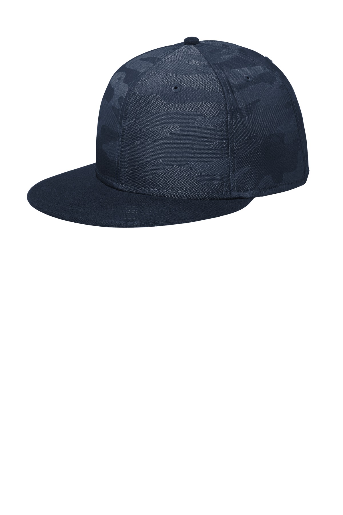 Camo Flat Bill Snapback Cap - Flag Deep Navy/ Deep Navy Camo