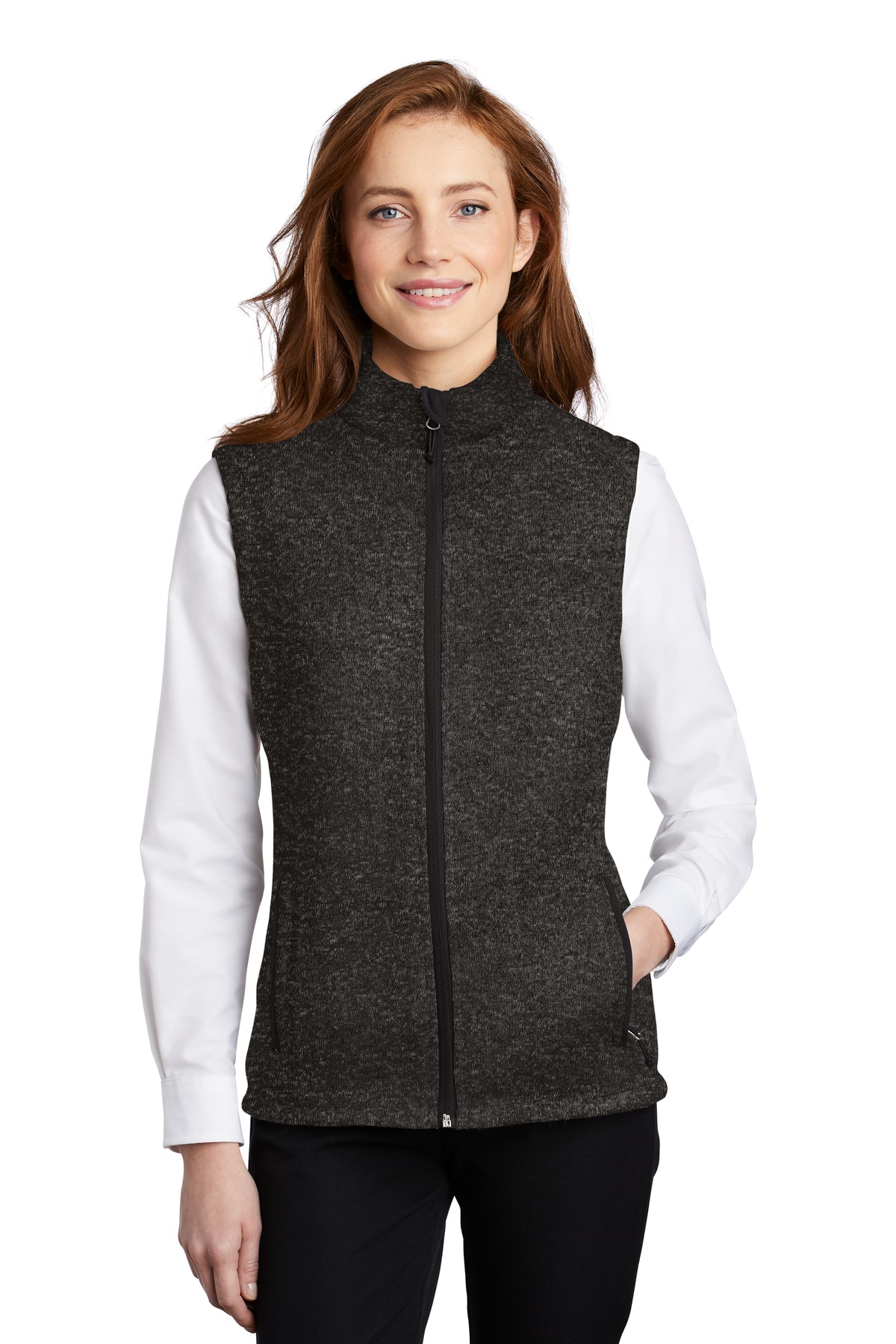 Port Authority Ladies Sweater Fleece Vest-Port Authority