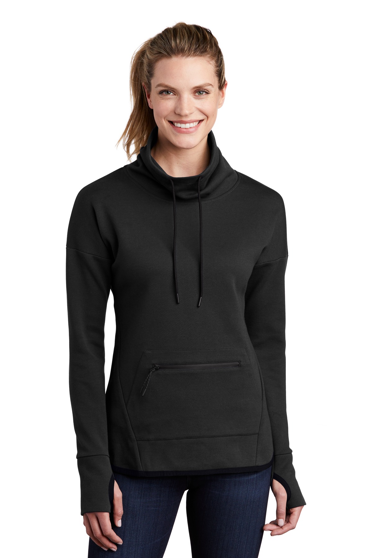 Sport-Tek Ladies Sweatshirts & Fleece for Hospitality ® Ladies Triumph Cowl Neck Pullover-Sport-Tek