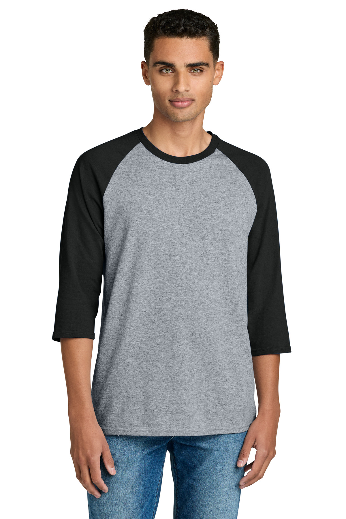 Gildan ® Heavy Cotton ™ 3/4-Sleeve Raglan T-Shirt. 5700 - Sport Grey/ Black
