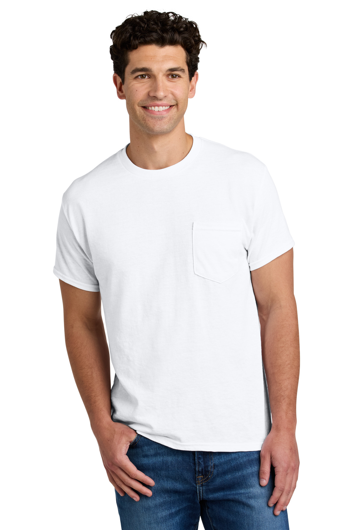 Gildan - DryBlend 50 Cotton/50 Poly Pocket T-Shirt-Gildan