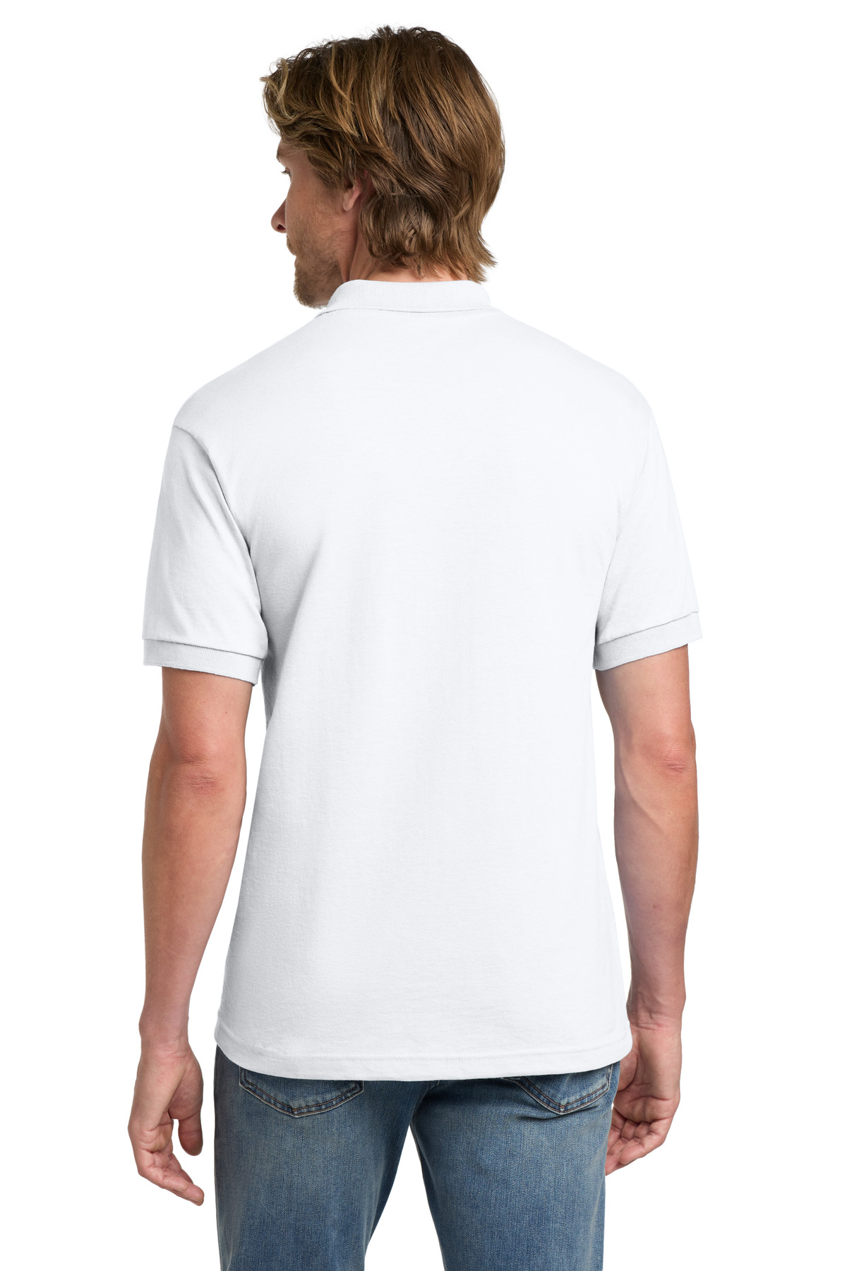 Gildan - DryBlend 6-Ounce Jersey Knit Sport Shirt. back view