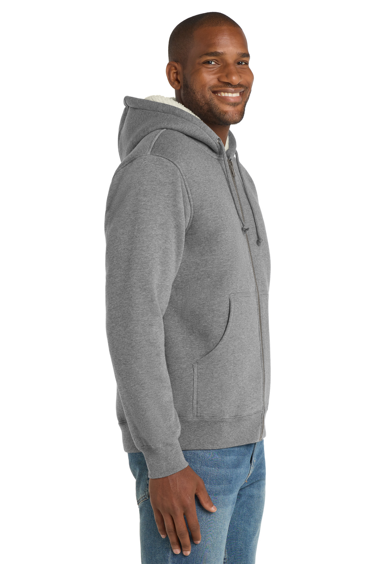 CornerStone Heavyweight Sherpa-Lined Hooded Fleece Jacket. CS625