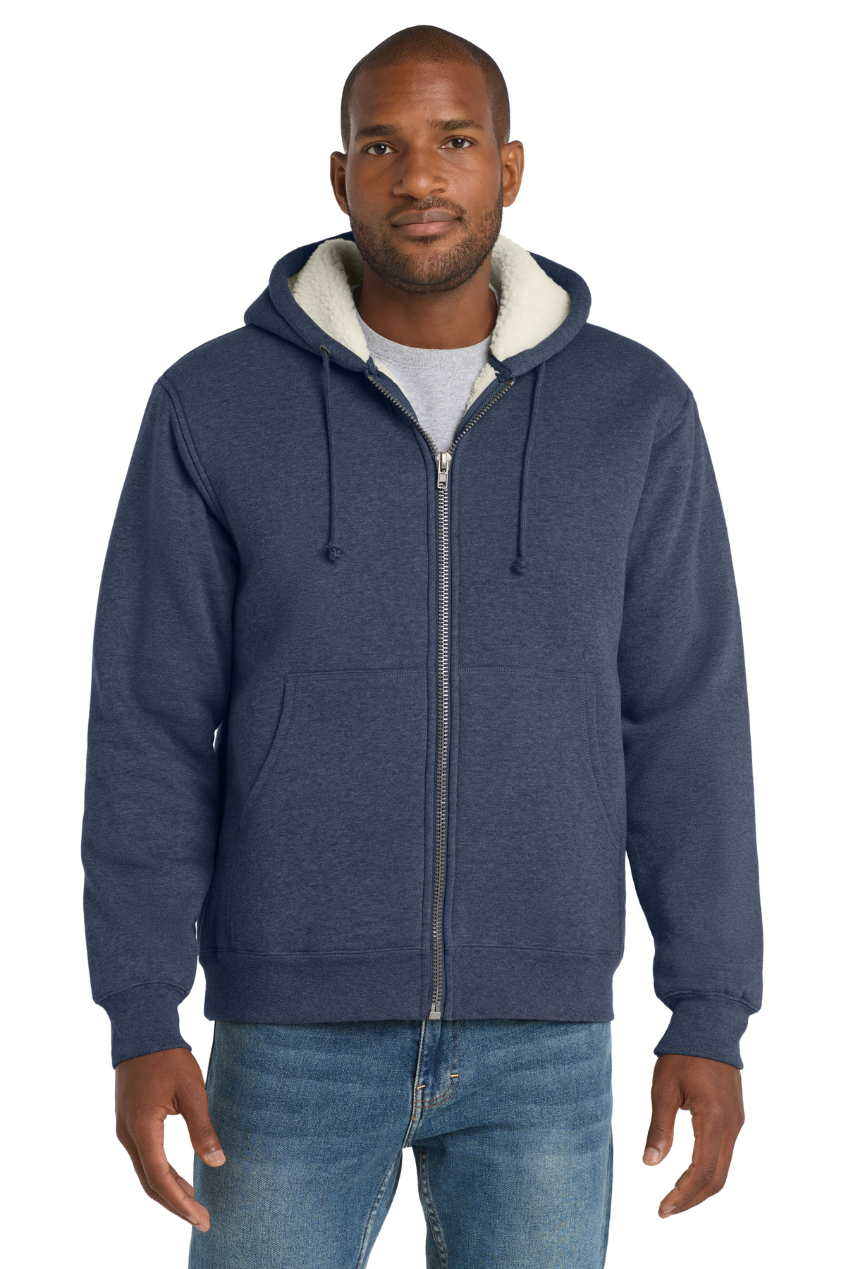 CornerStone Heavyweight Sherpa-Lined Hooded Fleece Jacket. CS625