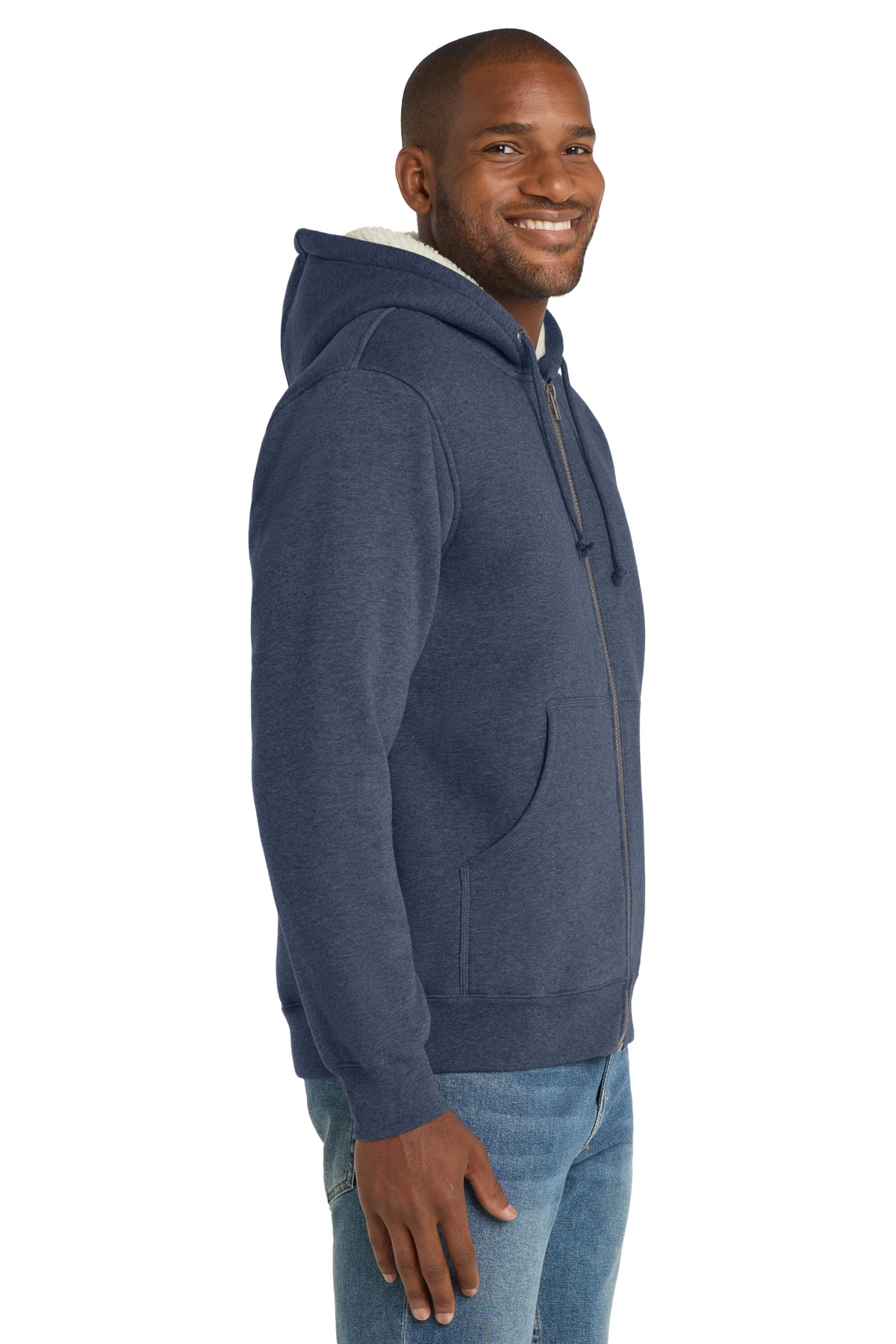 CornerStone Heavyweight Sherpa-Lined Hooded Fleece Jacket. CS625