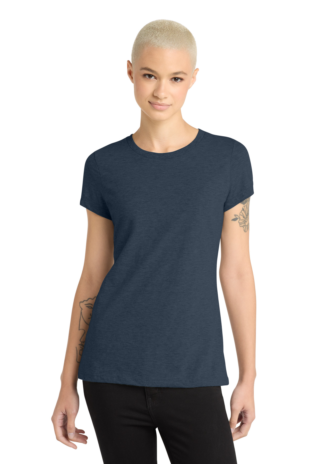 District DM108L swatch in Heathered Navy