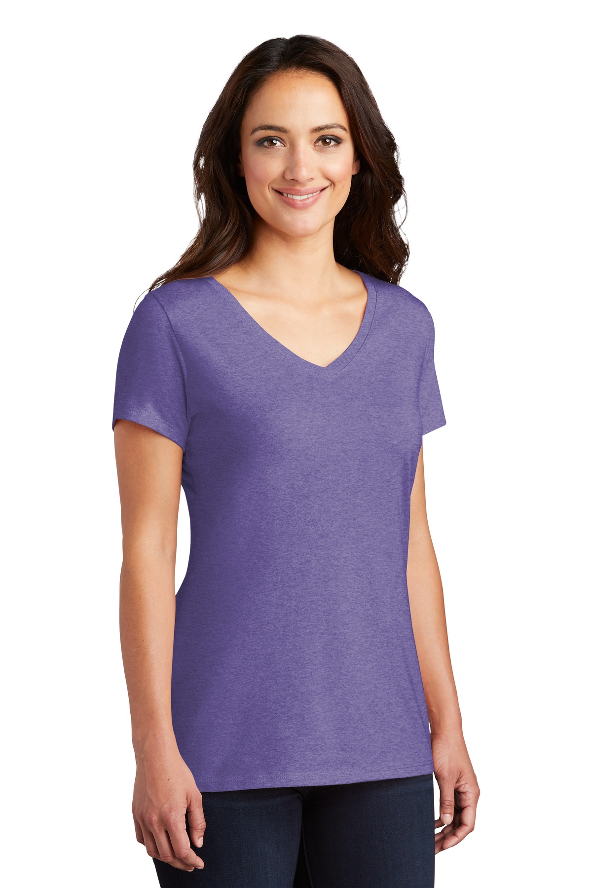 District Women's Perfect Tri V-Neck Tee. DM1350L
