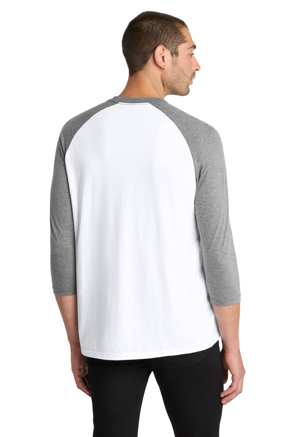 District Perfect Tri 3/4-Sleeve Raglan. DM136