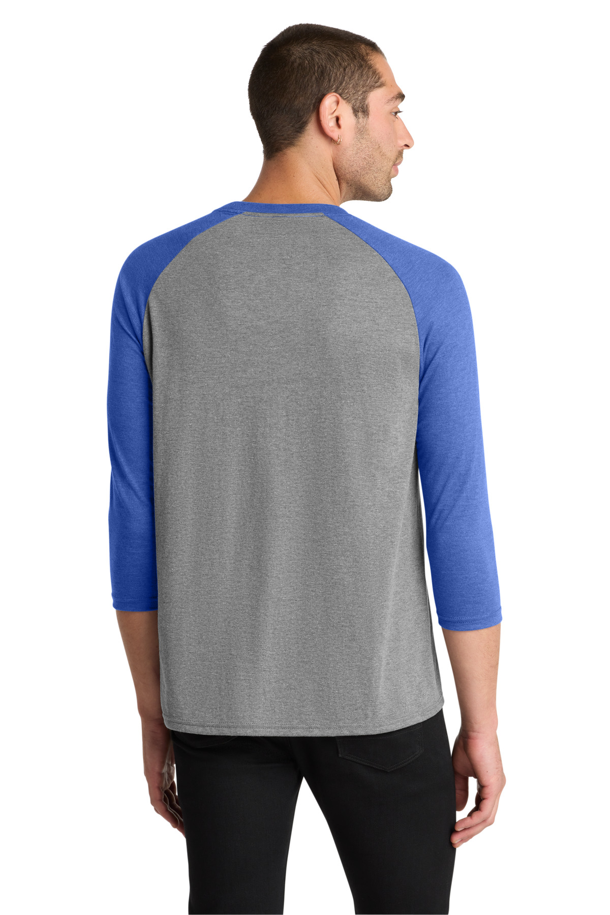 District Perfect Tri 3/4-Sleeve Raglan. DM136