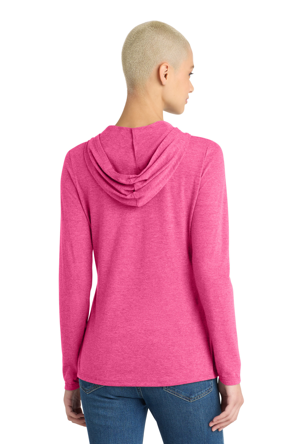 District Women's Perfect Tri Long Sleeve Hoodie. DM139L