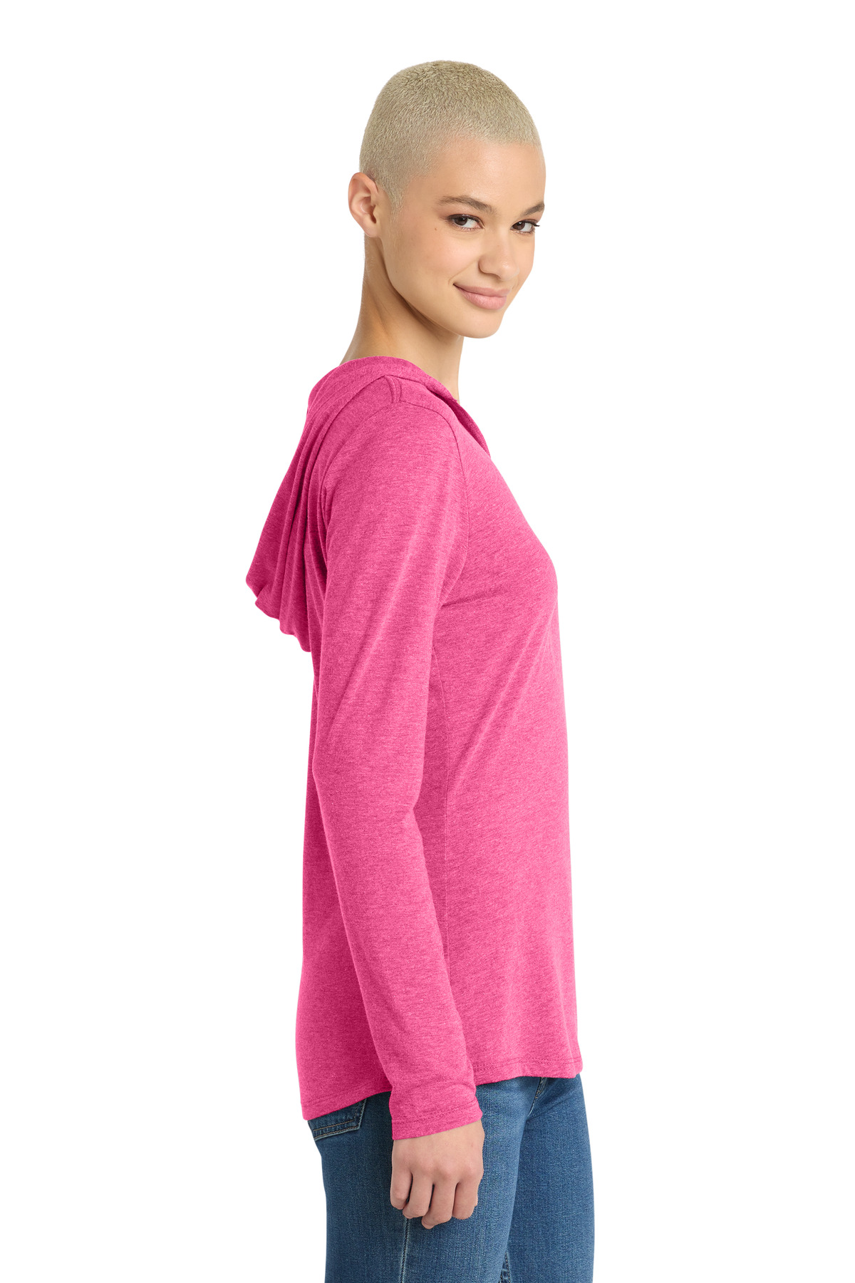 District Women's Perfect Tri Long Sleeve Hoodie. DM139L