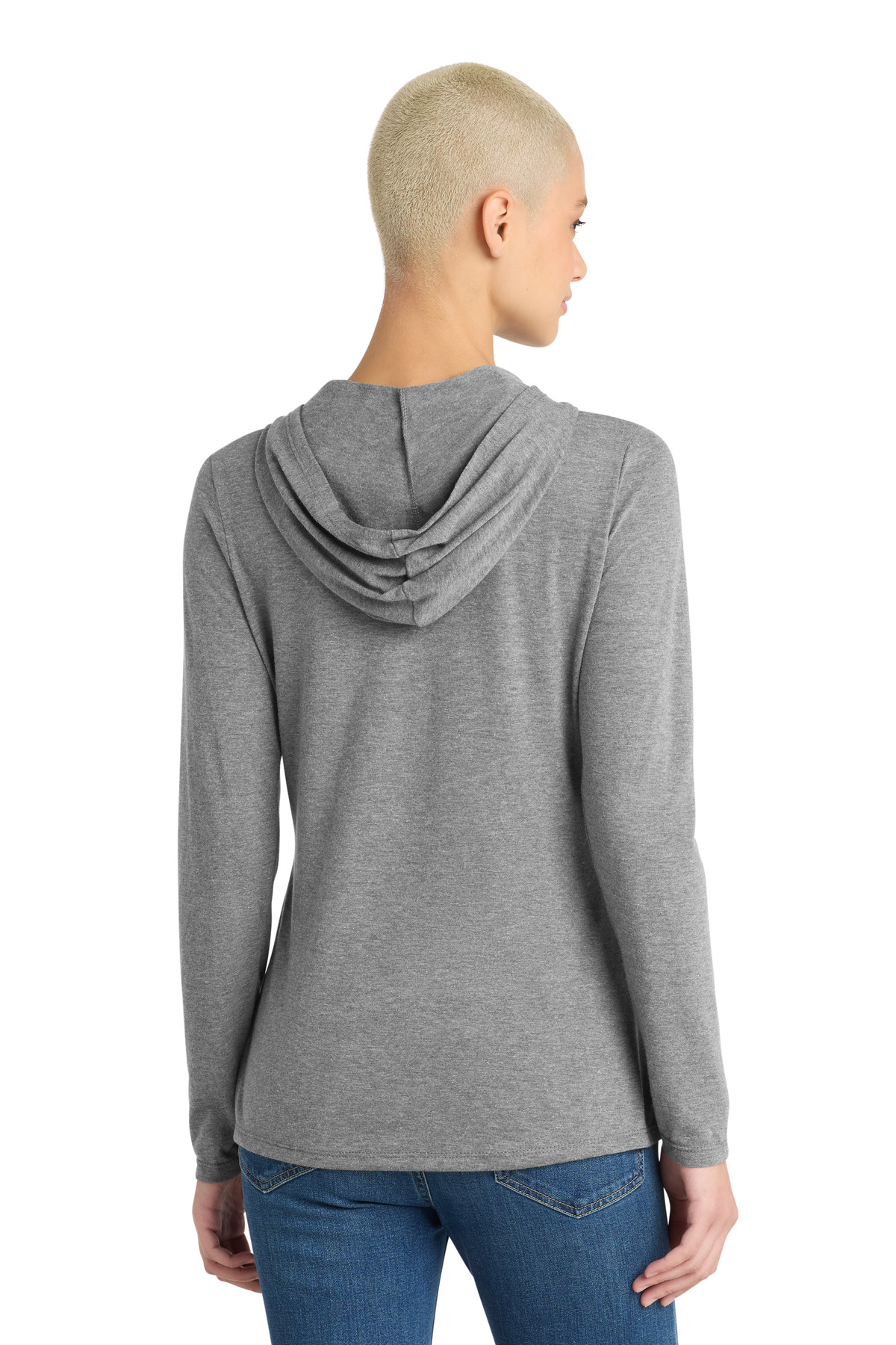 District Women's Perfect Tri Long Sleeve Hoodie. DM139L