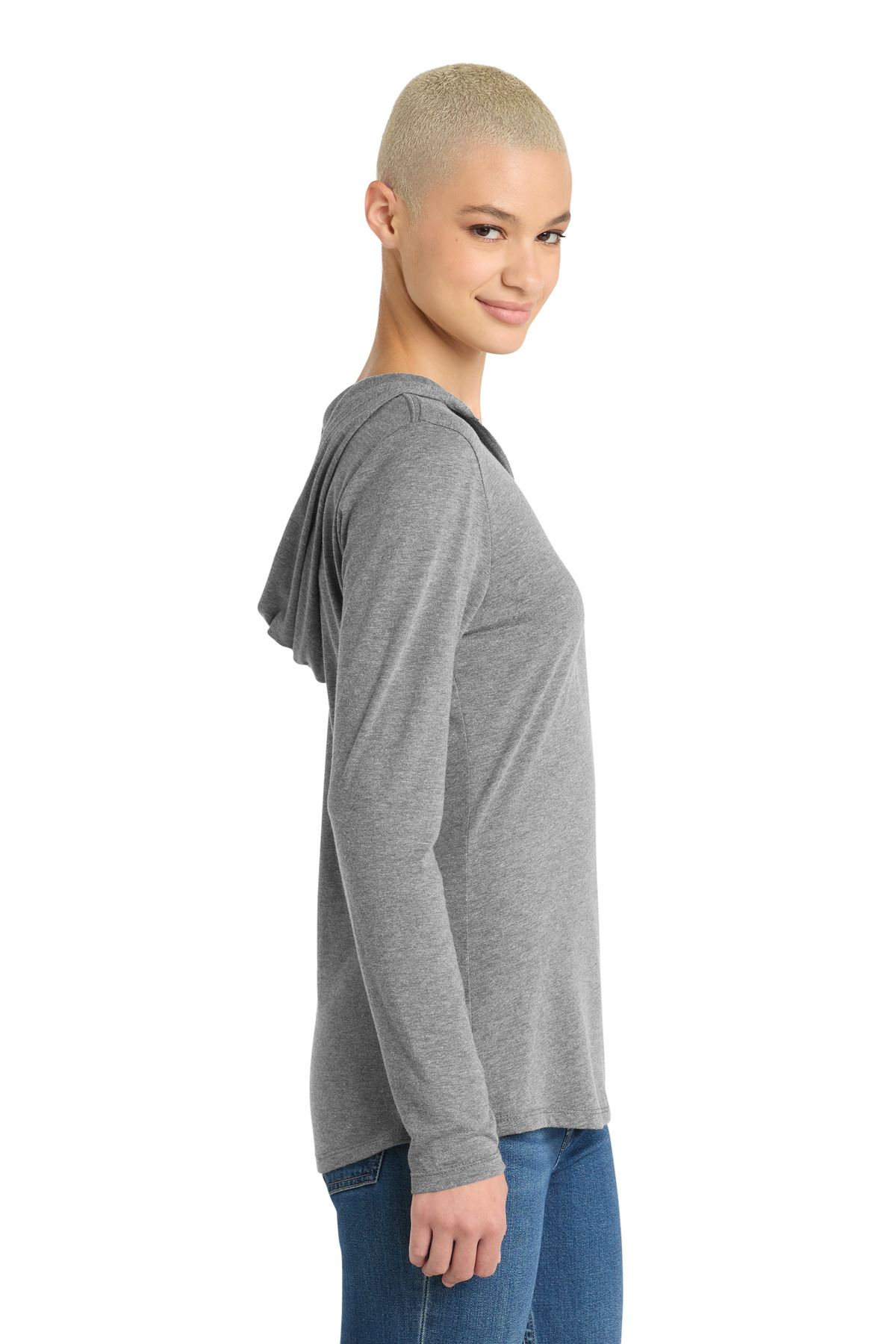 District Women's Perfect Tri Long Sleeve Hoodie. DM139L
