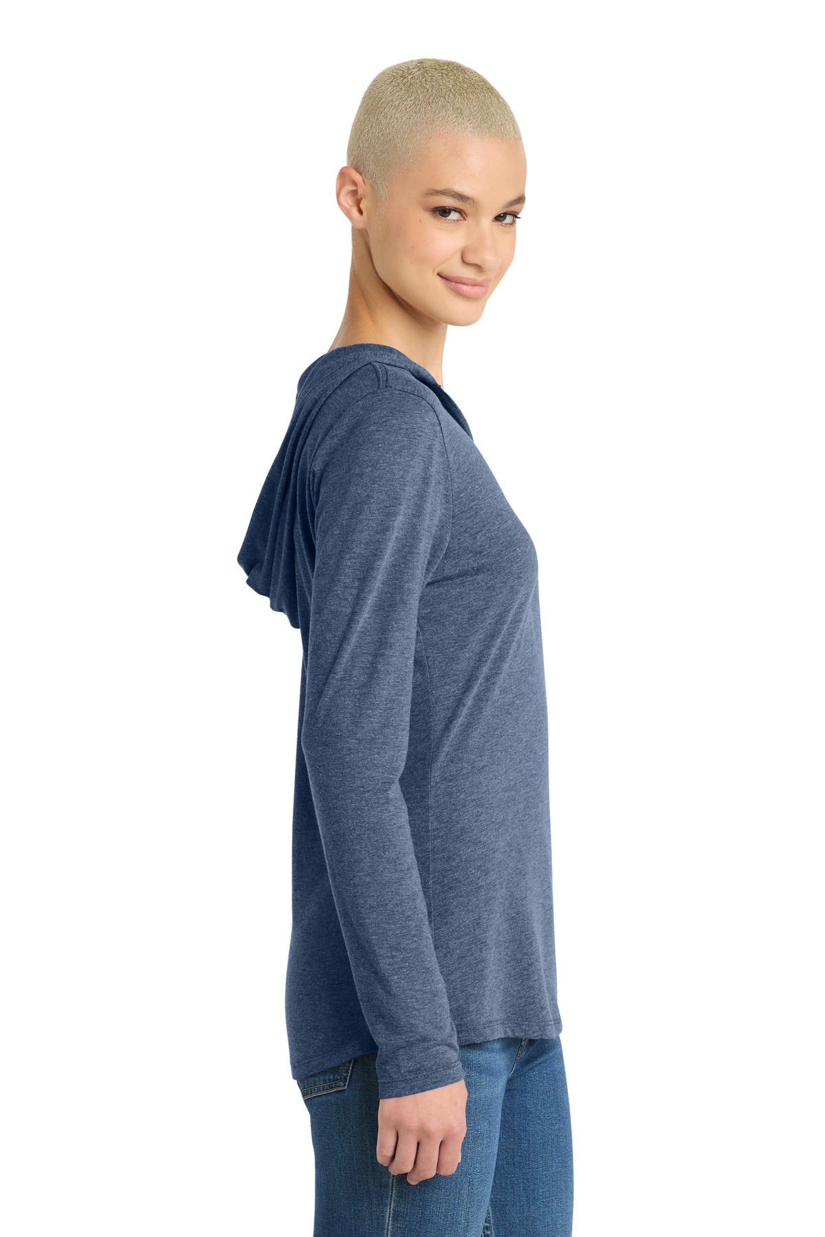 District Women's Perfect Tri Long Sleeve Hoodie. DM139L