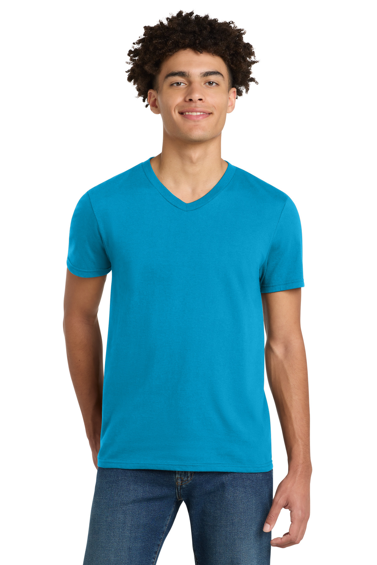 District ® Very Important Tee ® V-Neck. DT6500 - Light Turquoise
