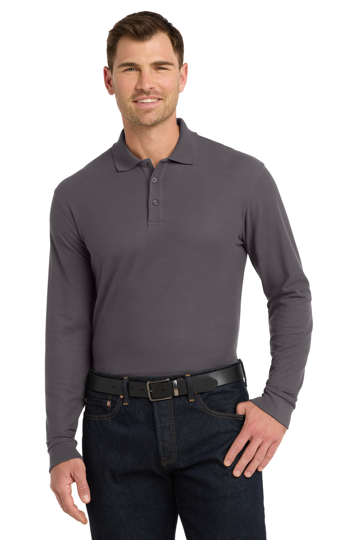 Port Authority ® Long Sleeve Core Classic Pique Polo. K100LS - Image 3
