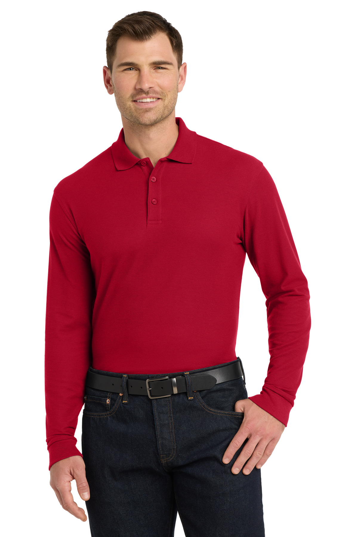 Port Authority ® Long Sleeve Core Classic Pique Polo. K100LS - Image 4