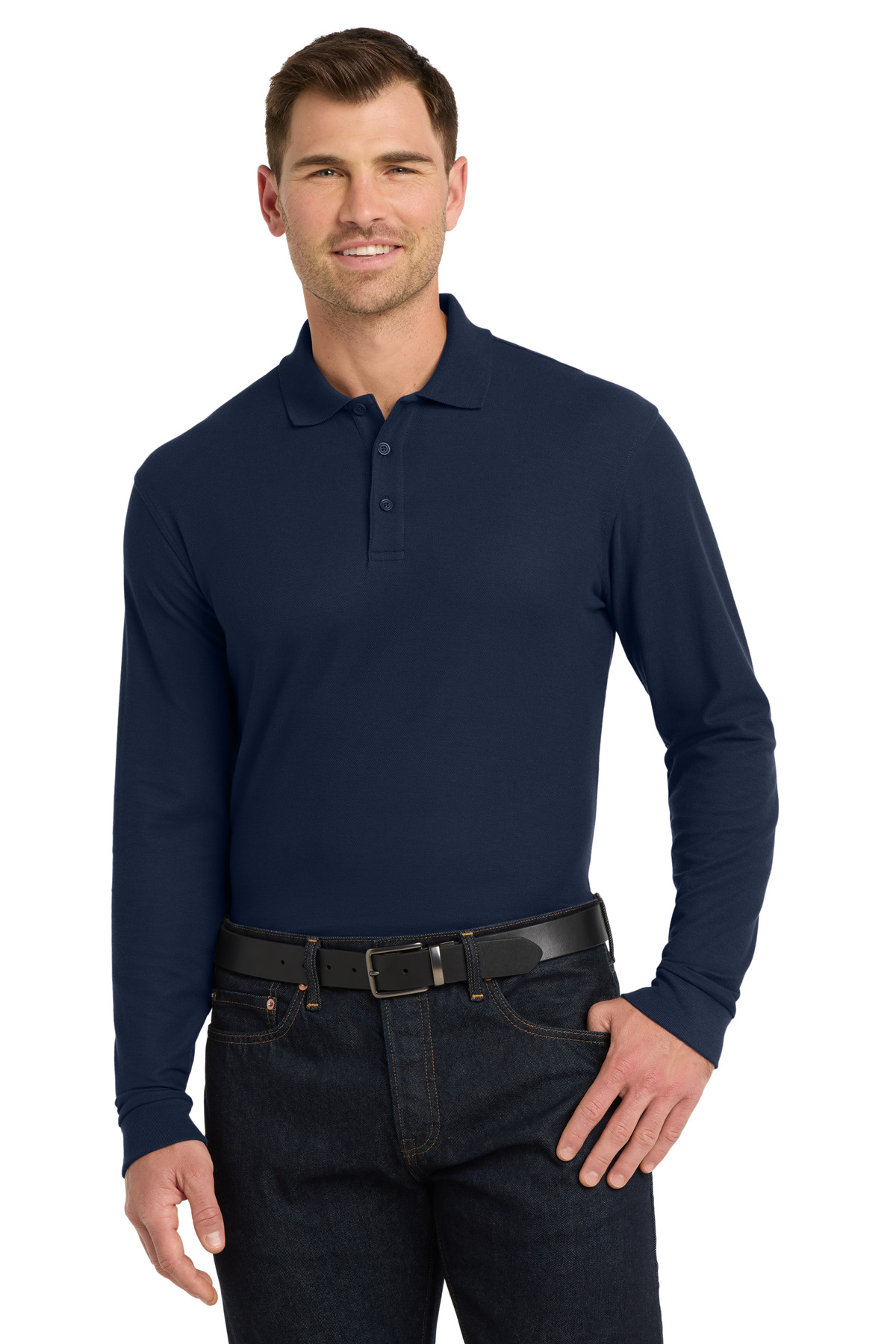 Port Authority Long Sleeve Core Classic Pique Polo. K100LS