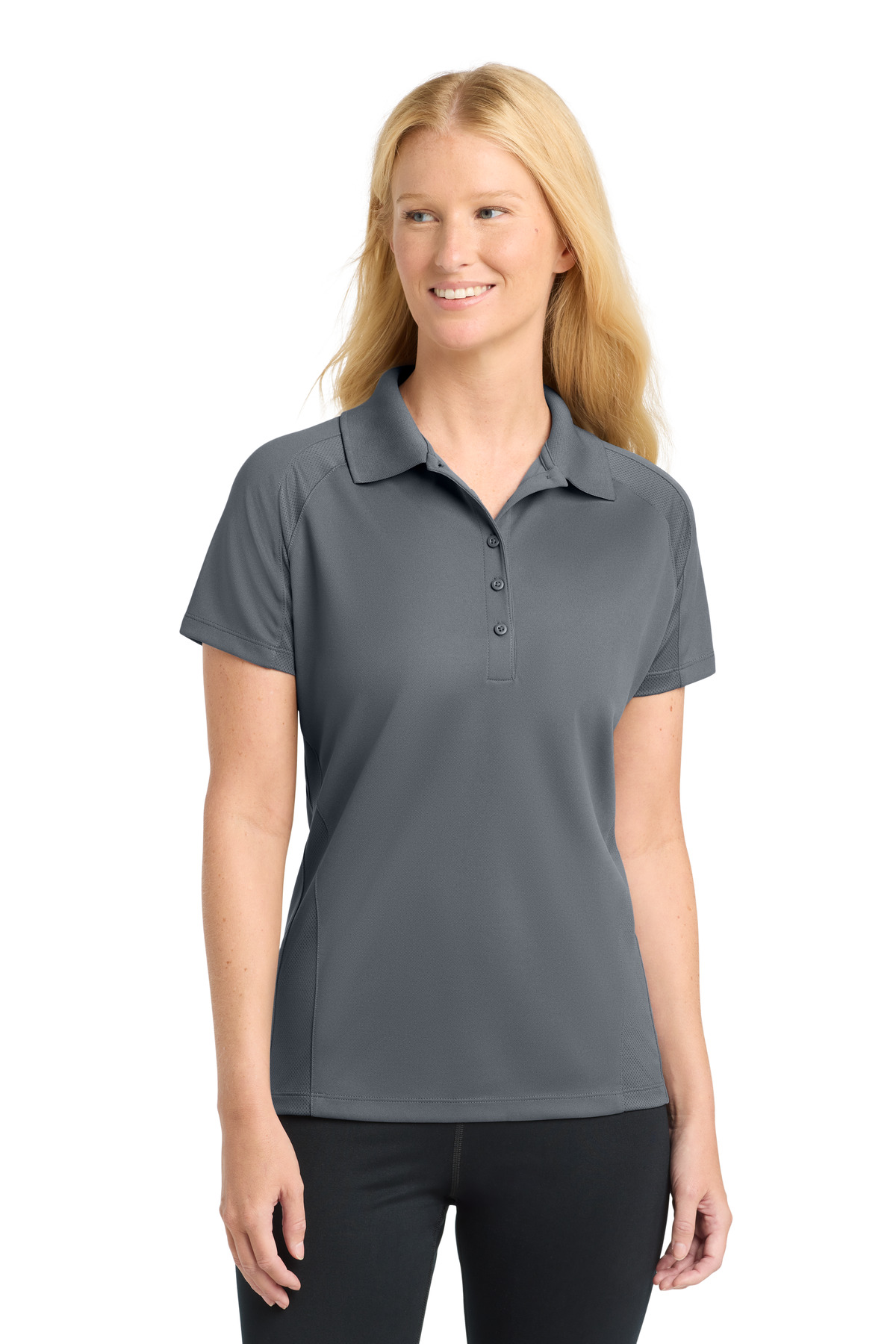 Sport-Tek Women's Dri-Mesh Pro Polo. L474