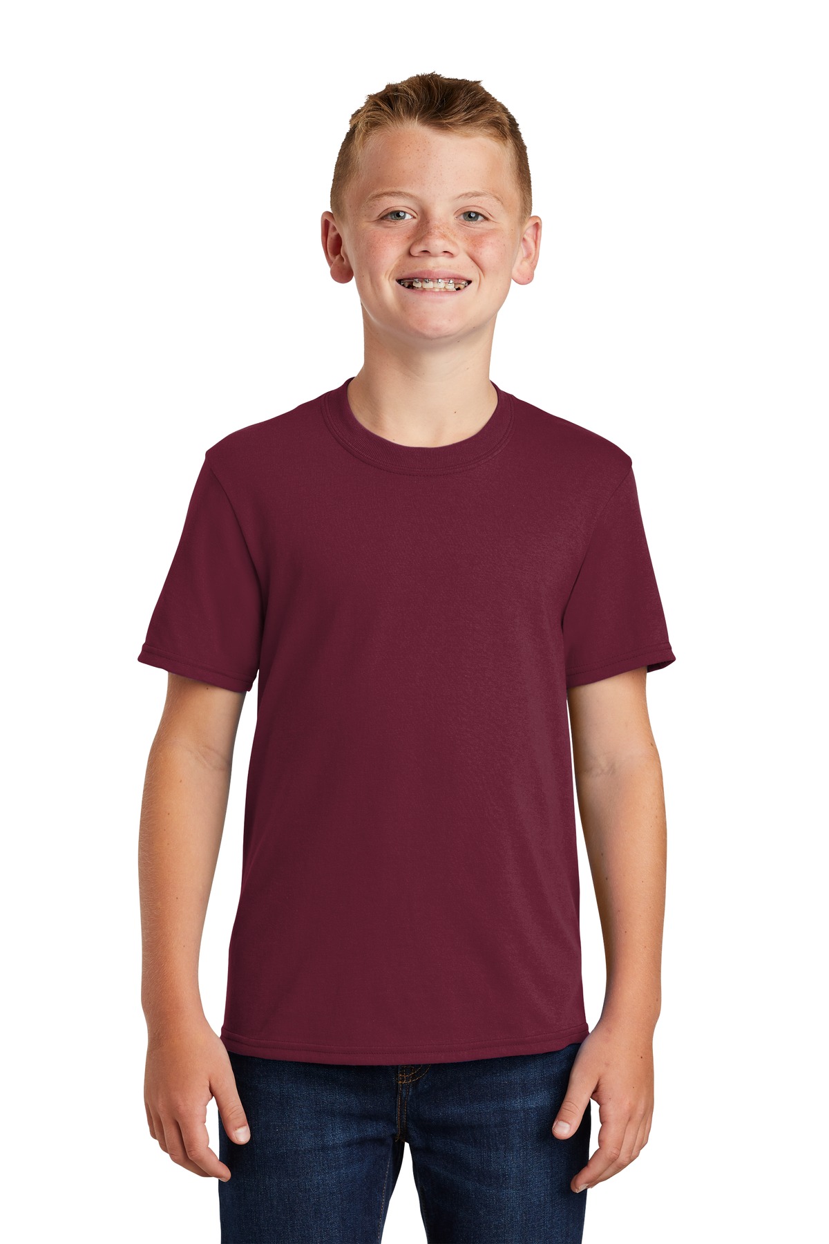 Port & Co ™ Youth Core Blend Tee. PC55Y - Cardinal