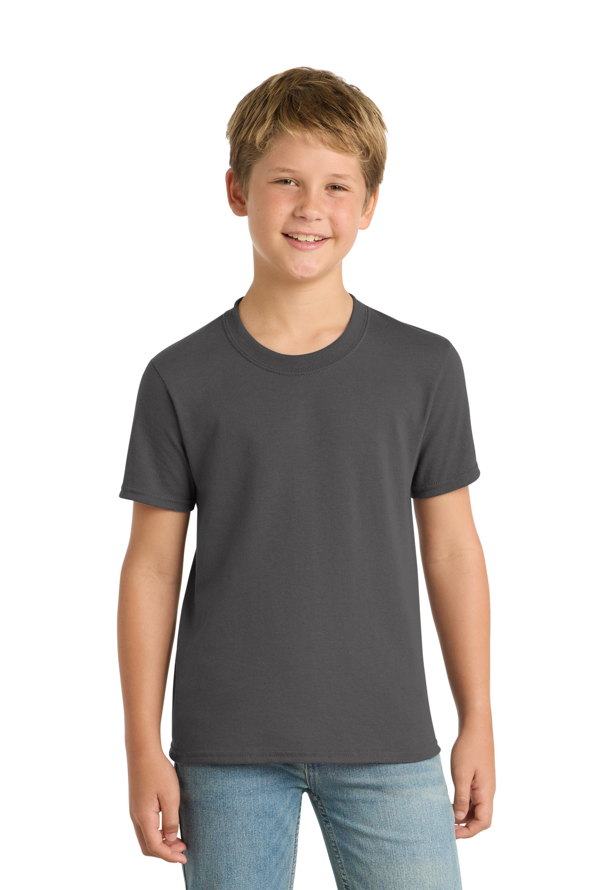 Port & Co ™ Youth Core Blend Tee. PC55Y - Charcoal