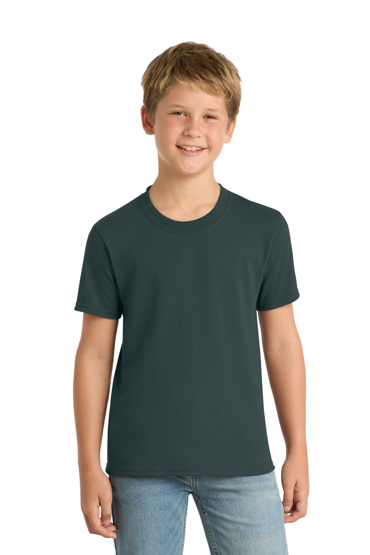 Port & Co ™ Youth Core Blend Tee. PC55Y - Dark Green