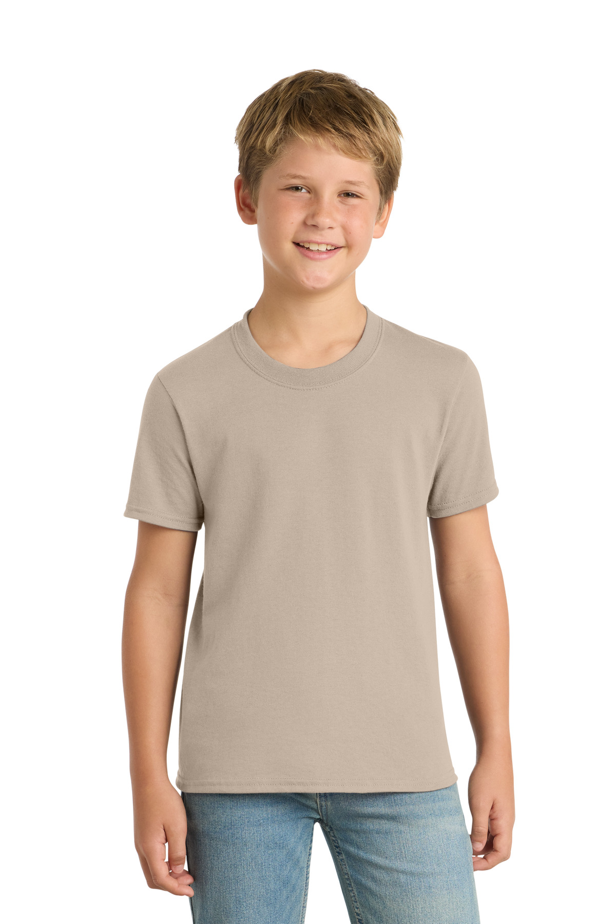Port & Co ™ Youth Core Blend Tee. PC55Y - Desert Sand