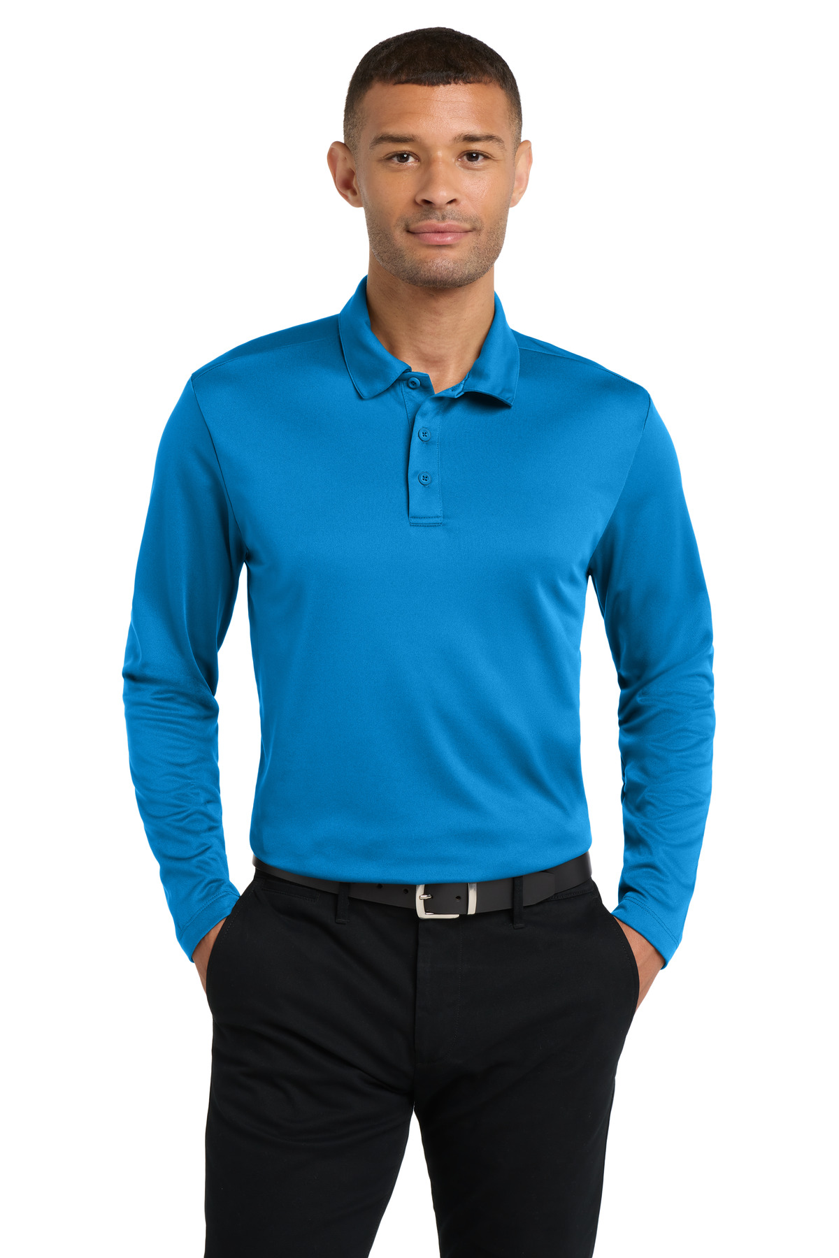Port Authority ® Silk Touch™ Performance Long Sleeve Polo. K540LS - Image 2