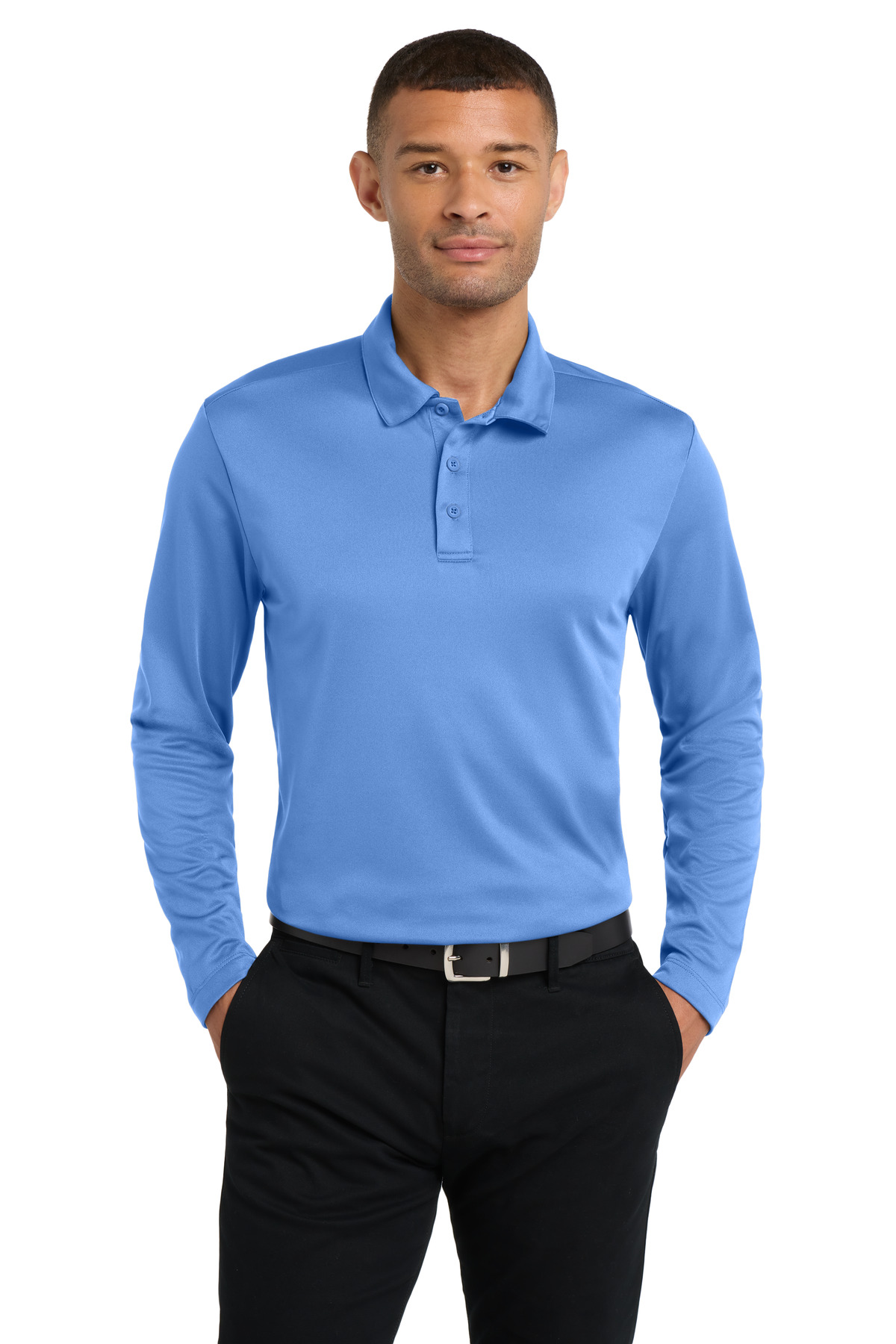 Port Authority ® Silk Touch™ Performance Long Sleeve Polo. K540LS - Image 3
