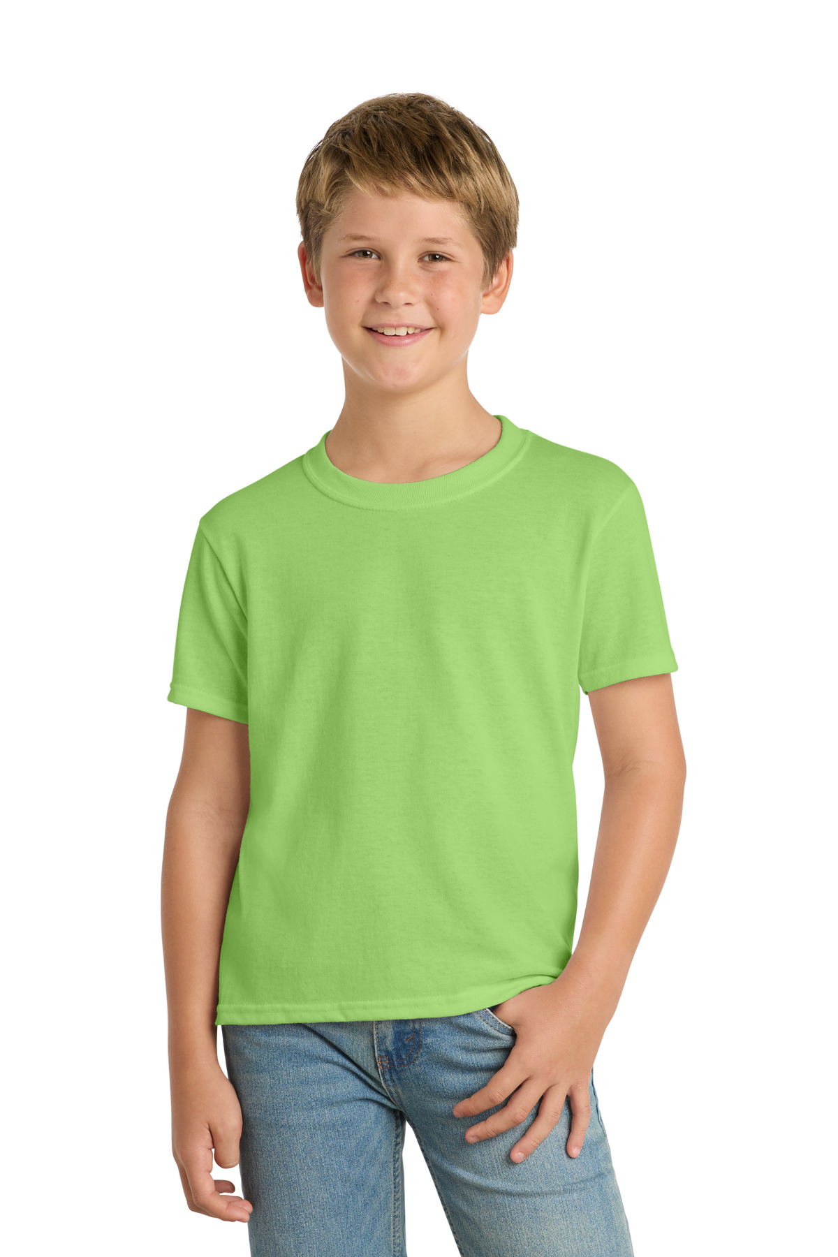 Port & Co ™ Youth Core Blend Tee. PC55Y - Lime