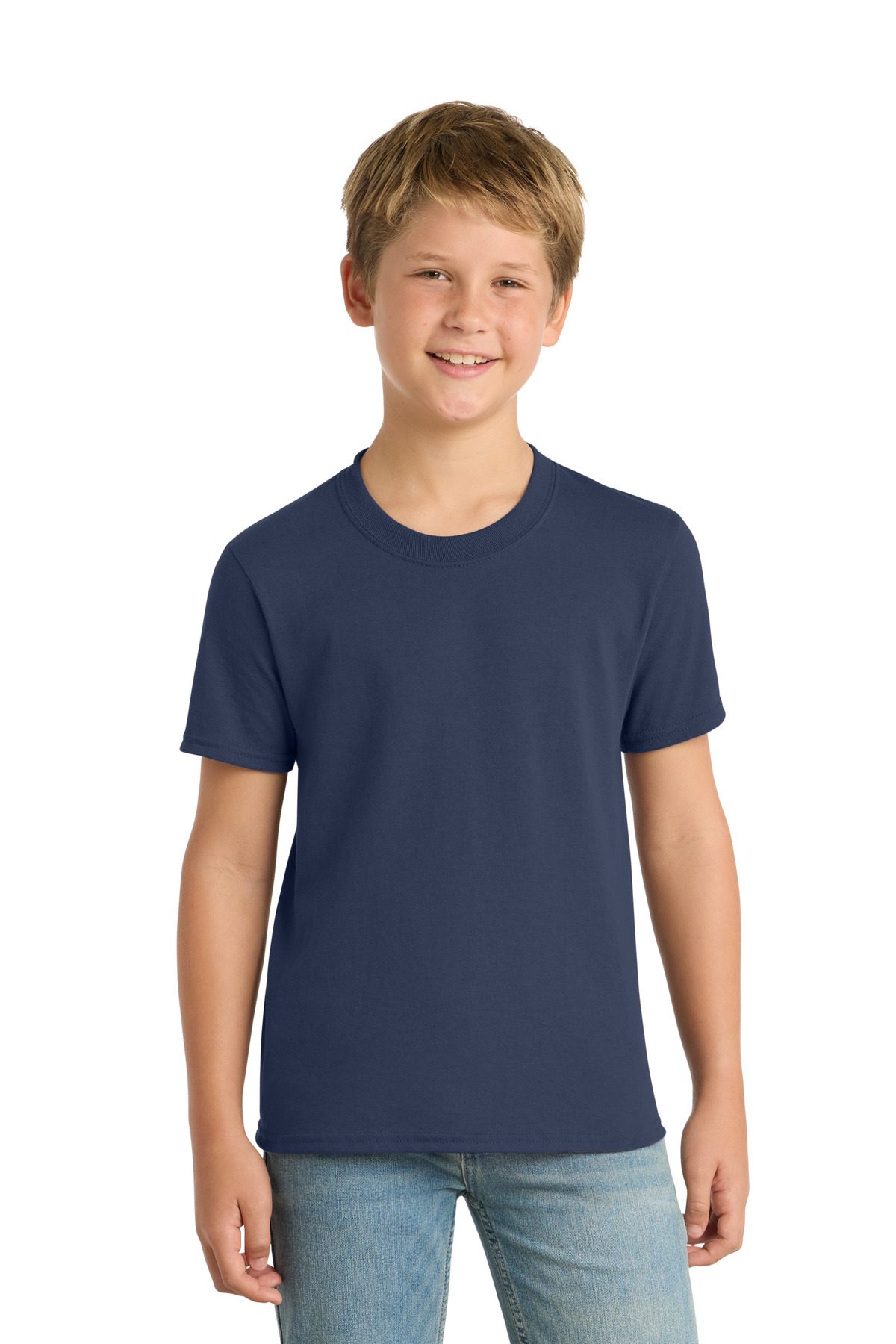 Port & Co ™ Youth Core Blend Tee. PC55Y - Navy