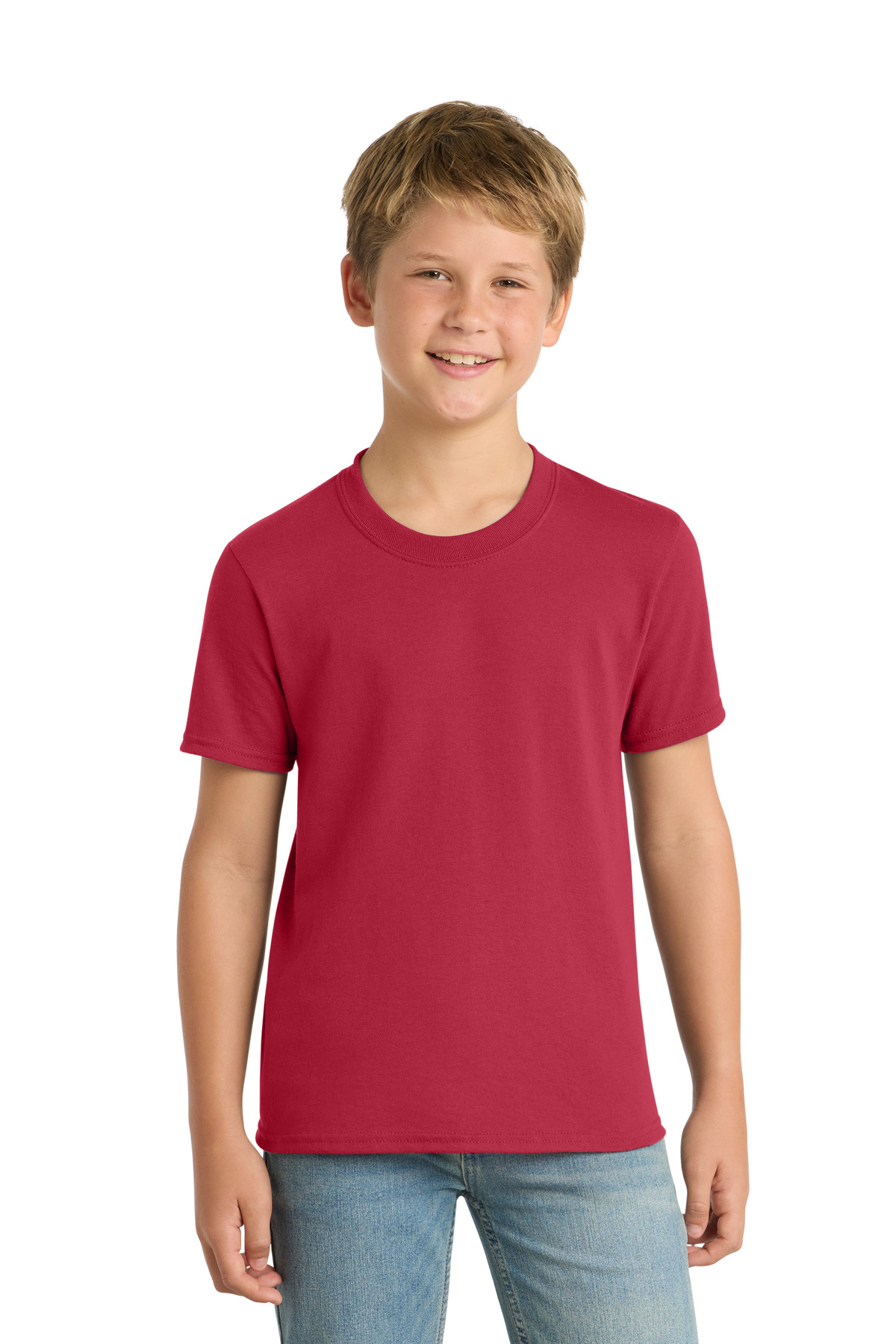 Port & Co ™ Youth Core Blend Tee. PC55Y - Red