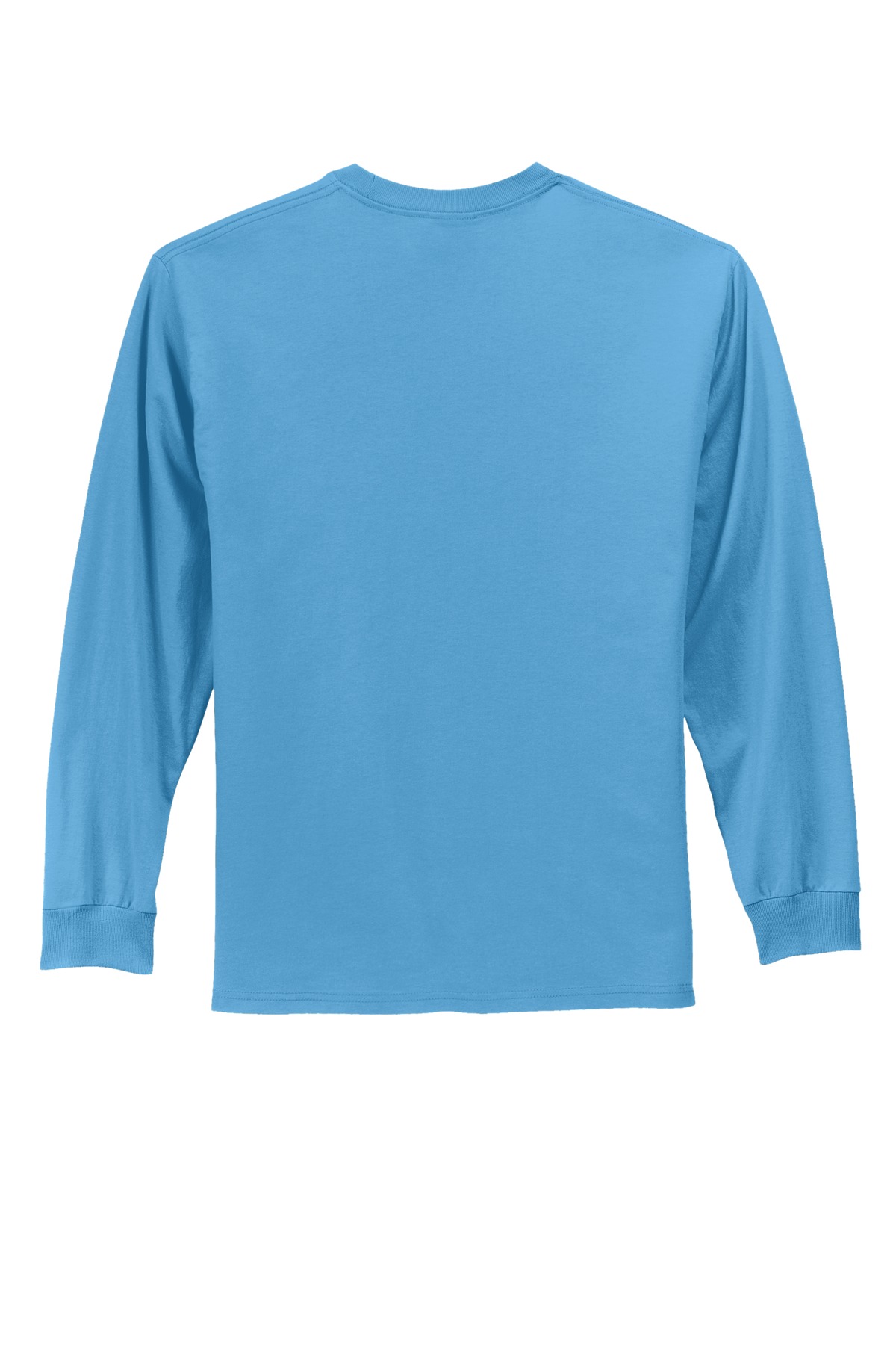 Port & Co Tall Long Sleeve Essential Tee. PC61LST in Aquatic Blue