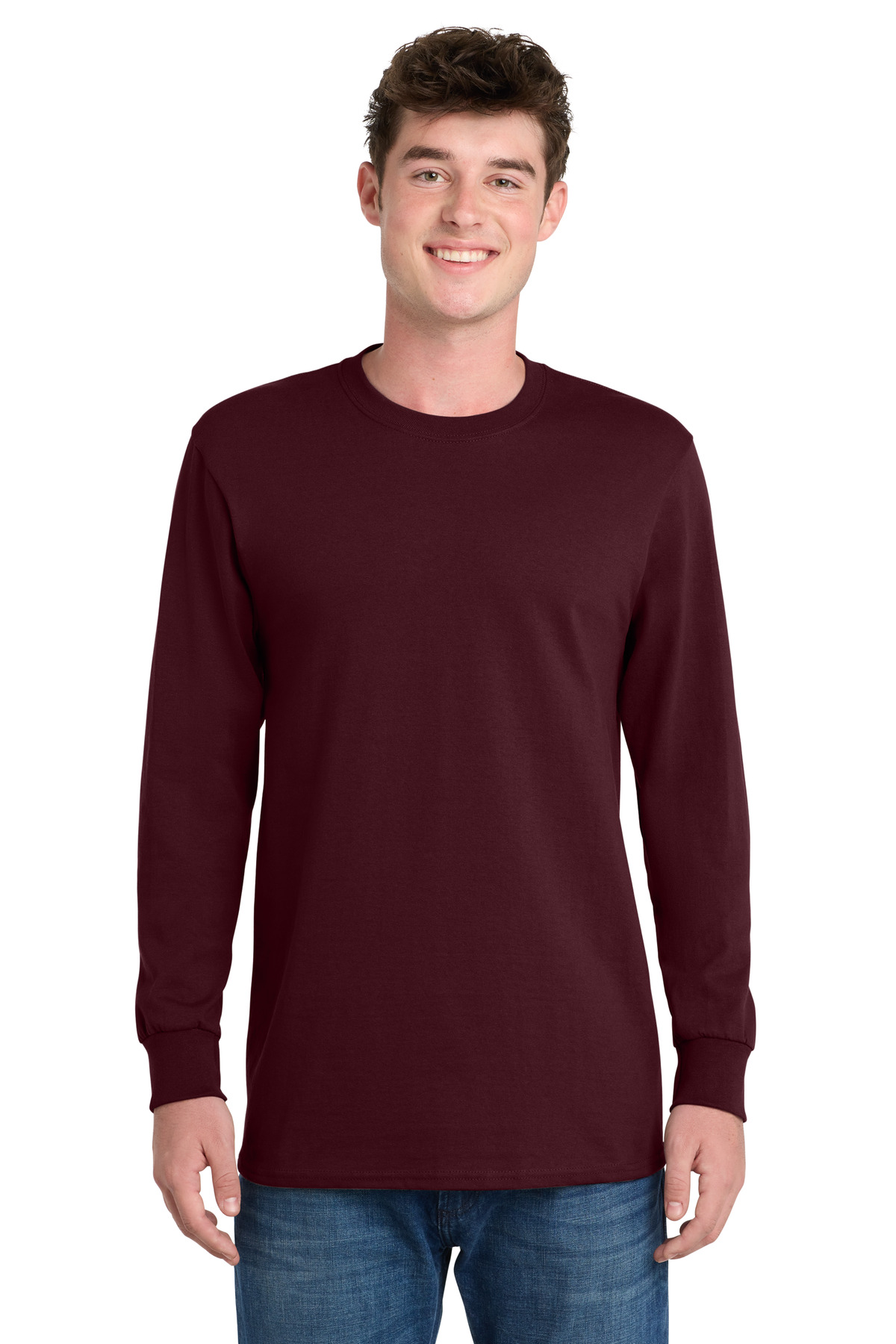 Port & Co PC61LST swatch in Athletic Maroon