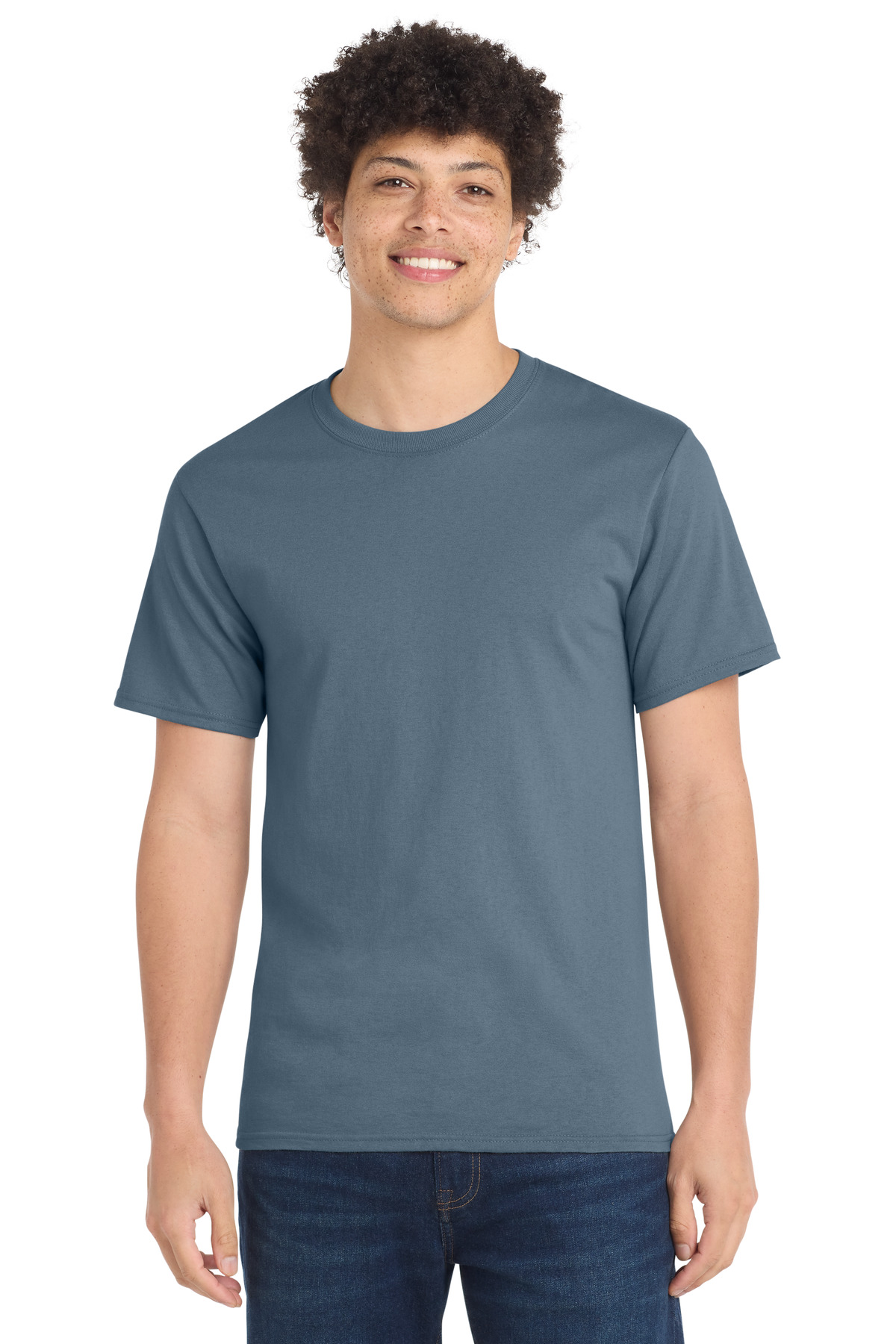 Port & Co ™ Essential Tee. PC61 - Stonewashed Blue