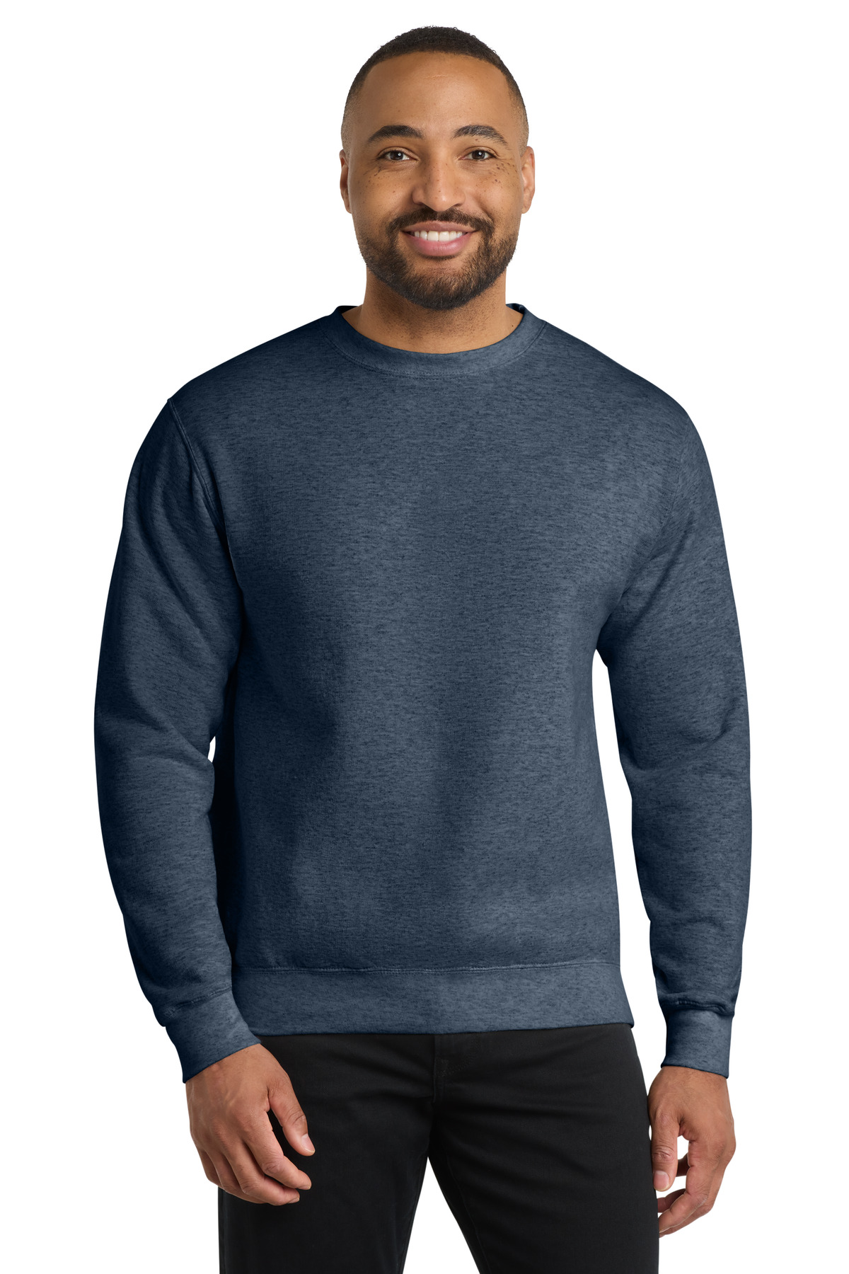 Port & Co PC78 swatch in Heather Navy