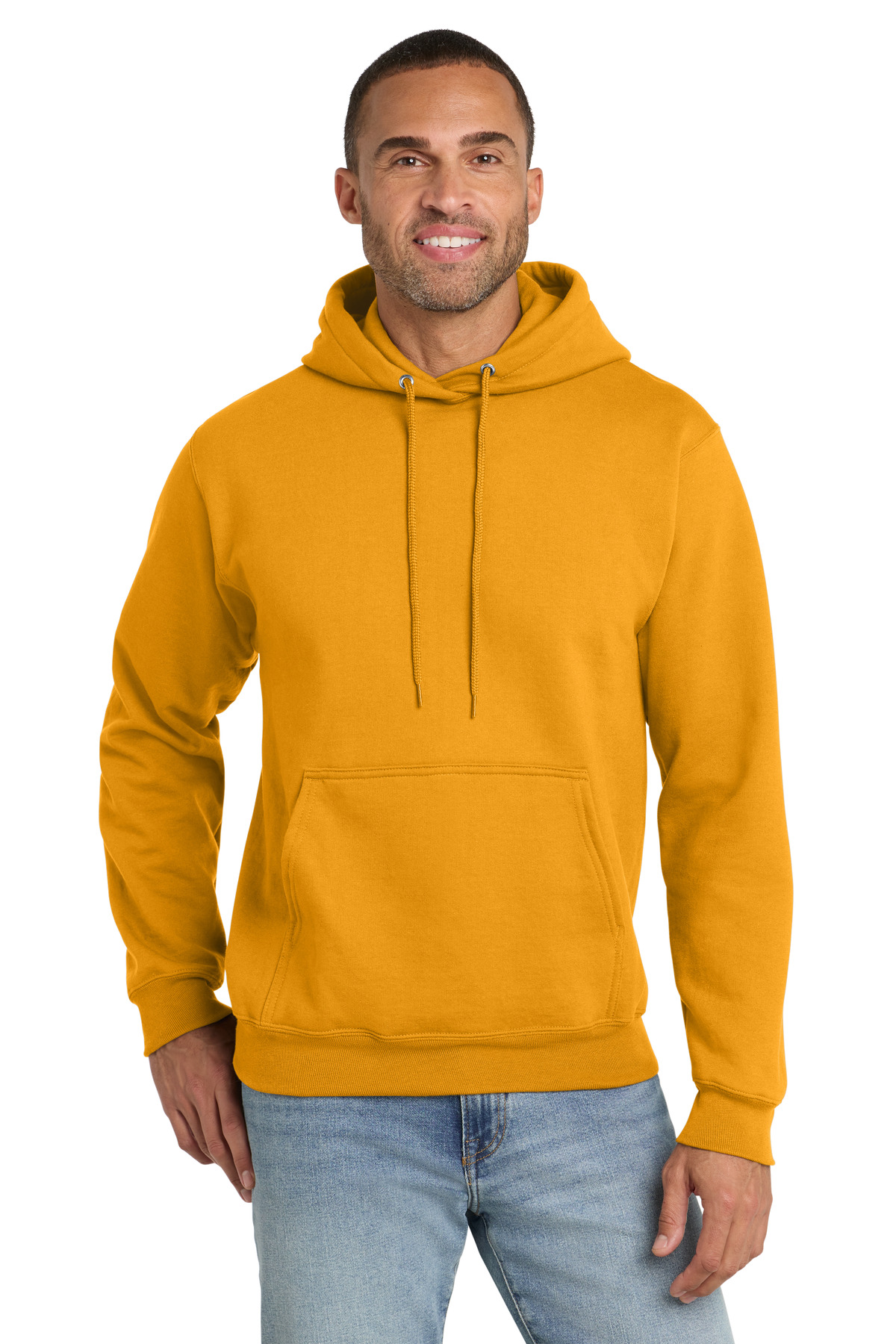 Port & Co ™  Essential Fleece Pullover Hooded Sweatshirt.  PC90H - Front Model