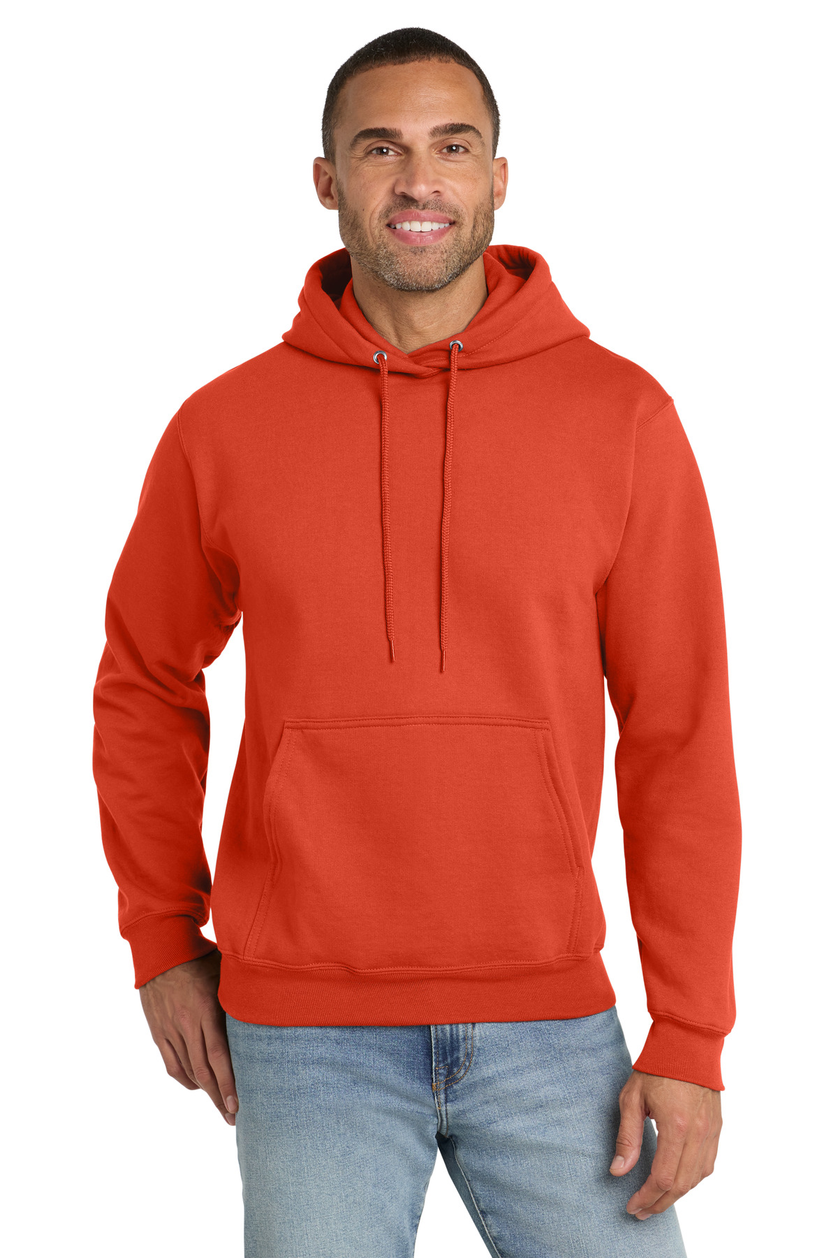 Port & Co ™  Essential Fleece Pullover Hooded Sweatshirt.  PC90H - Front Model