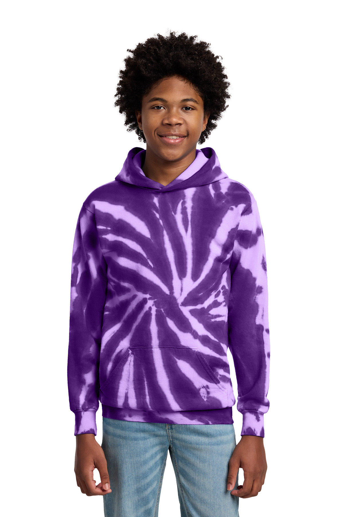 Port & Co Youth Tie-Dye Pullover Hooded Sweatshirt. PC146Y
