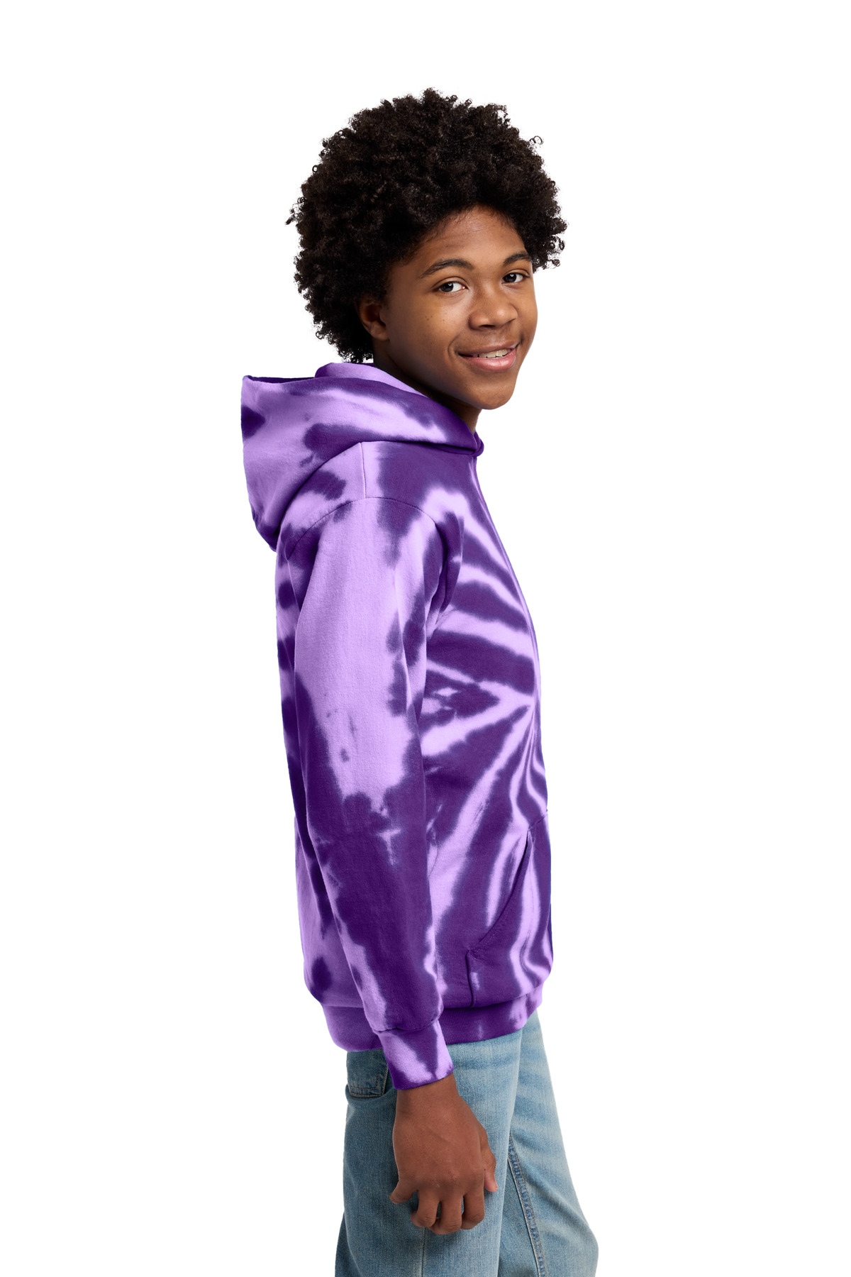 Port & Co Youth Tie-Dye Pullover Hooded Sweatshirt. PC146Y
