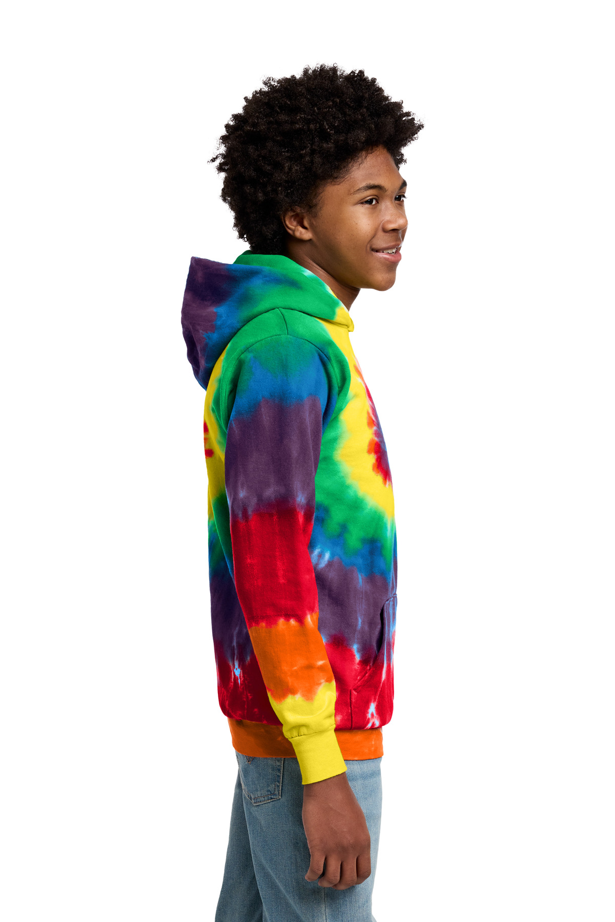 Port & Co Youth Tie-Dye Pullover Hooded Sweatshirt. PC146Y
